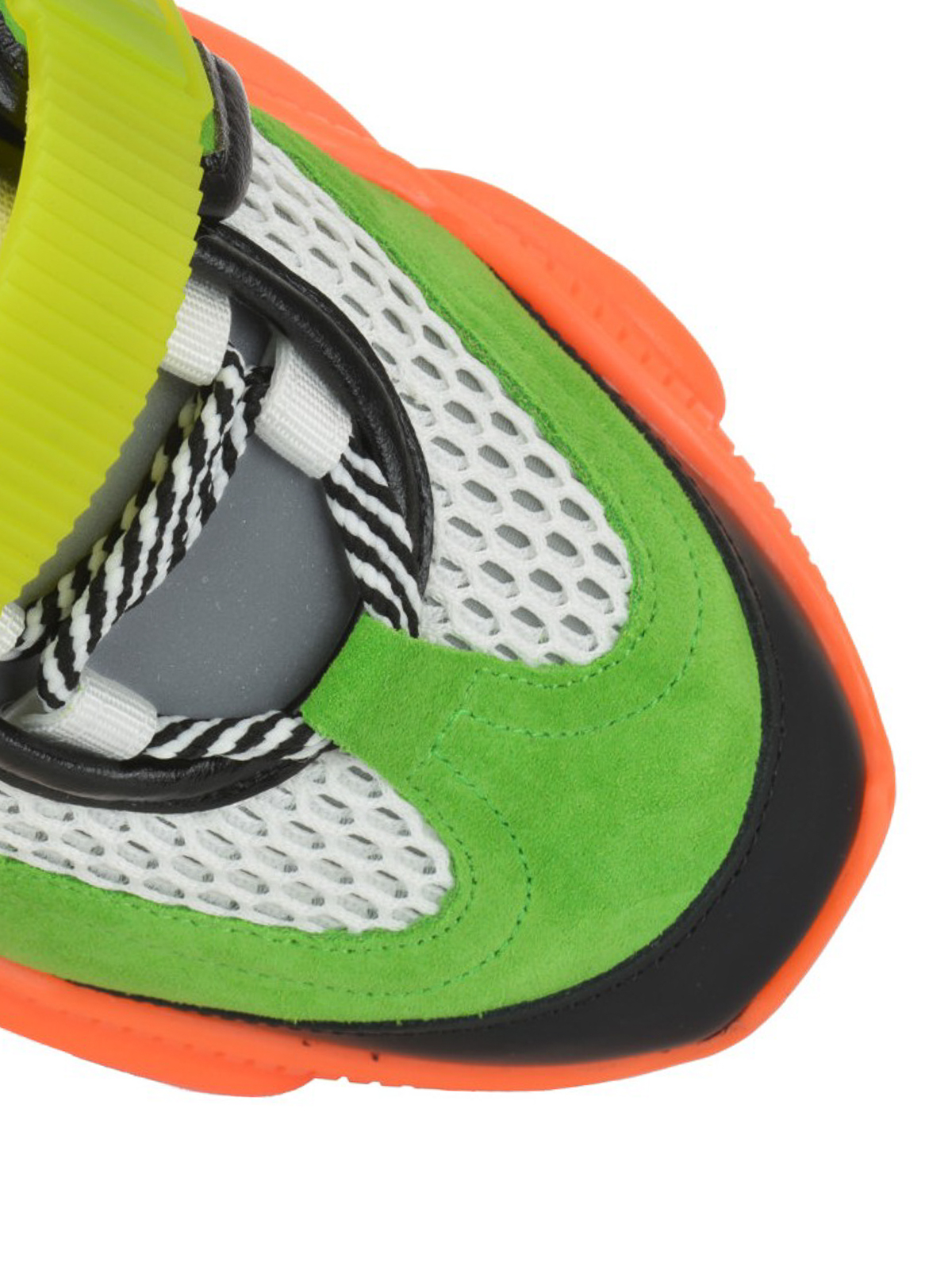Moschino Fluo Teddy Florescent Shoes Moschino Teddy florescent yellow sole sneakers|MB15503G28100400 main image 3