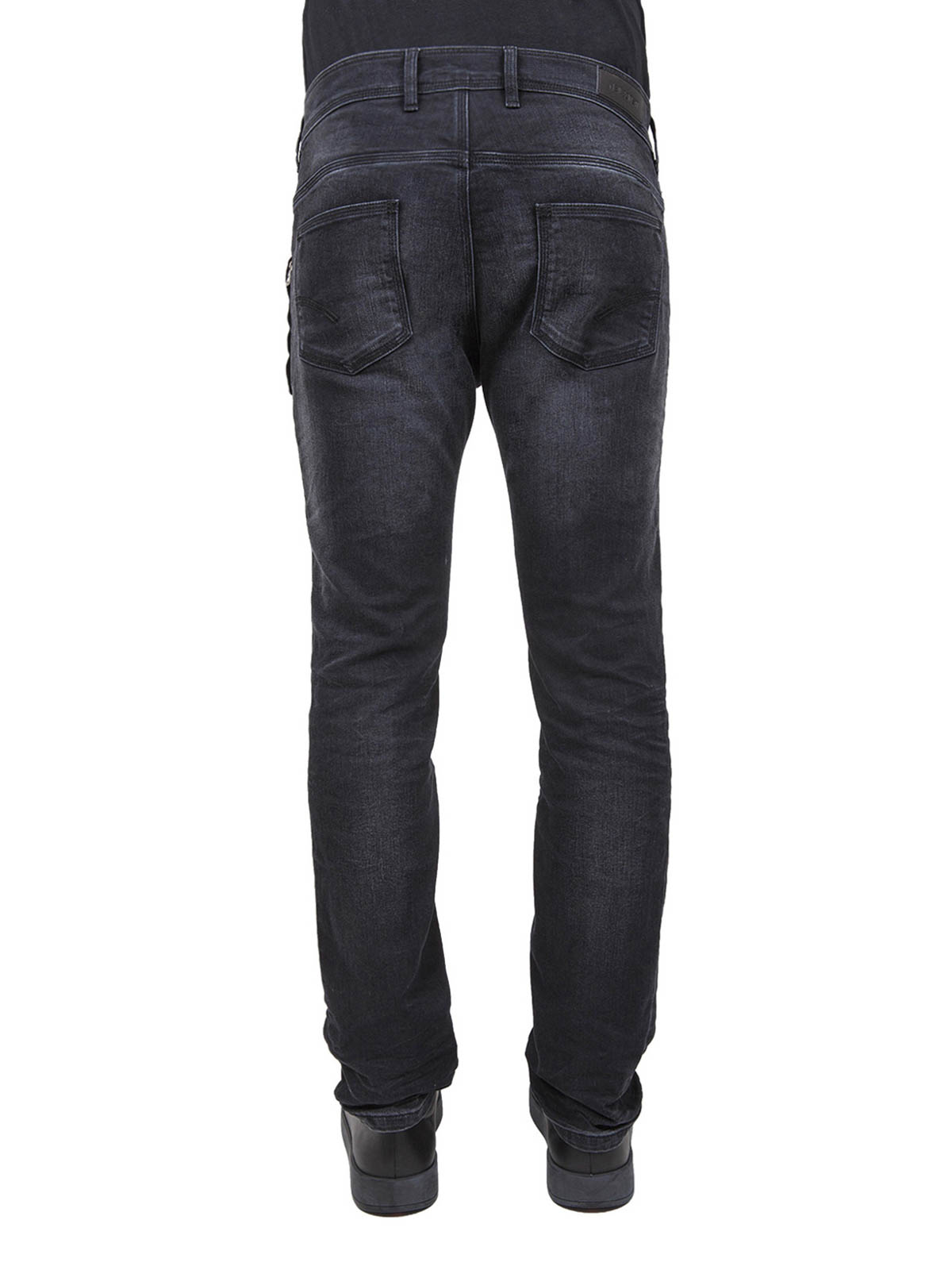 パンツ 00s Neil Barrett OLD BLACK coated denim Neil Barrett Faded denim jeans - Black - Men|BDE104B801T547