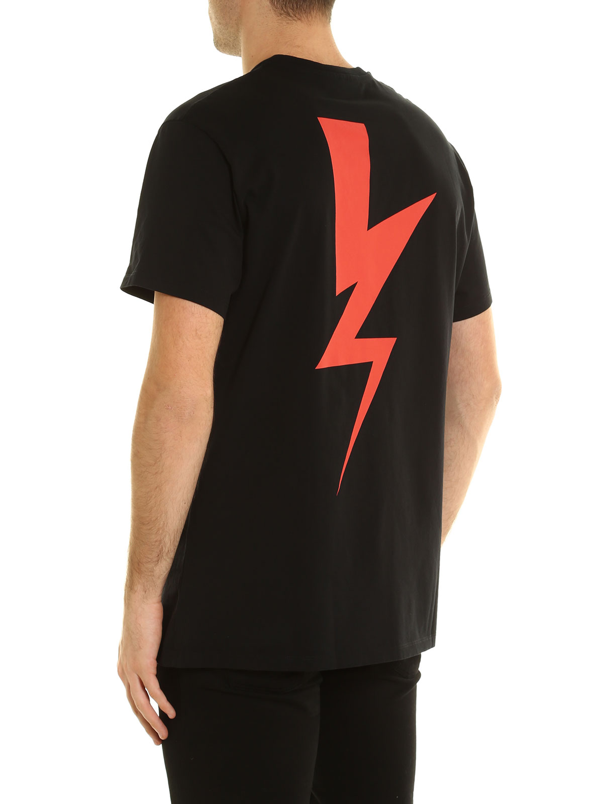 NEIL BARRETT, Lightning Bolt T Shirt, Men, Slim Fit T-Shirts