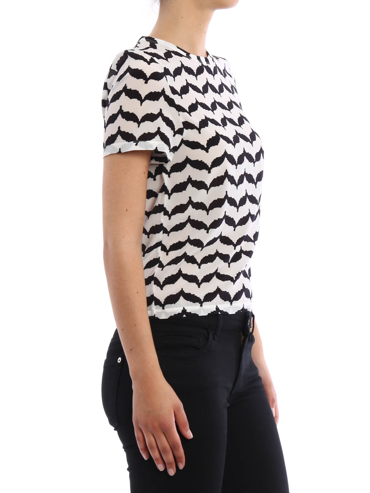 Neil Barrett Stretch silk T-shirt - ホワイト|NJT23VA509069