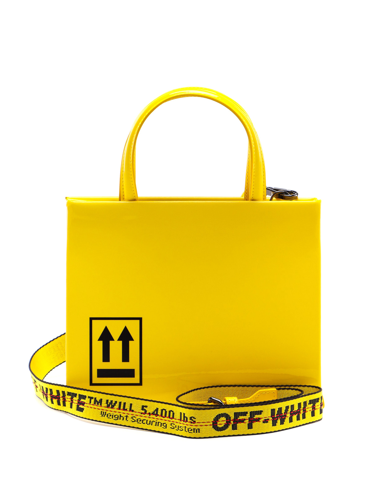 Bowling bags Off-White - Patent mini box bag - OWNA059F19F950736010
