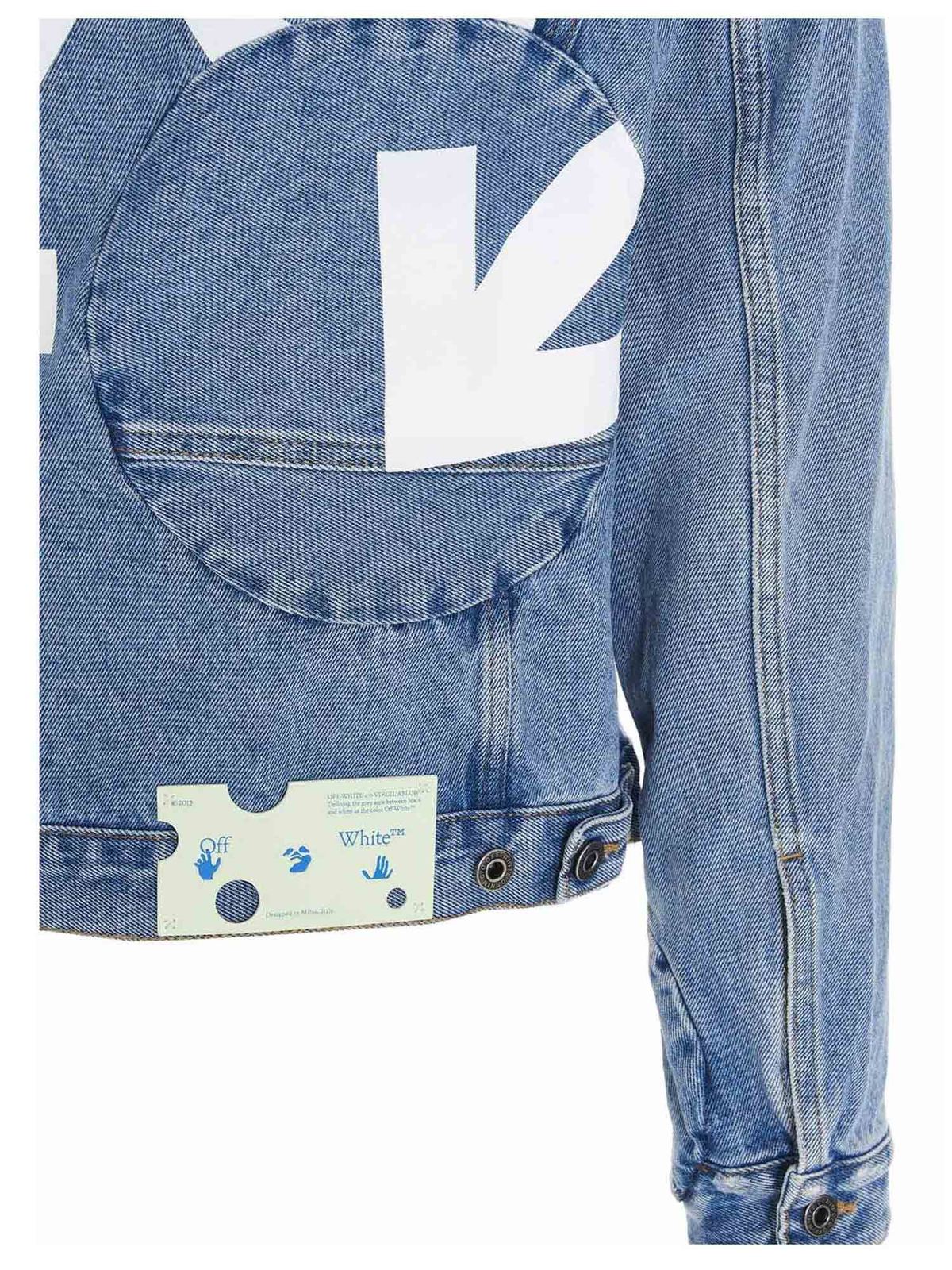 Off-White Arrow Twist denim jacket - Men|OMYE067R21DEN0024701