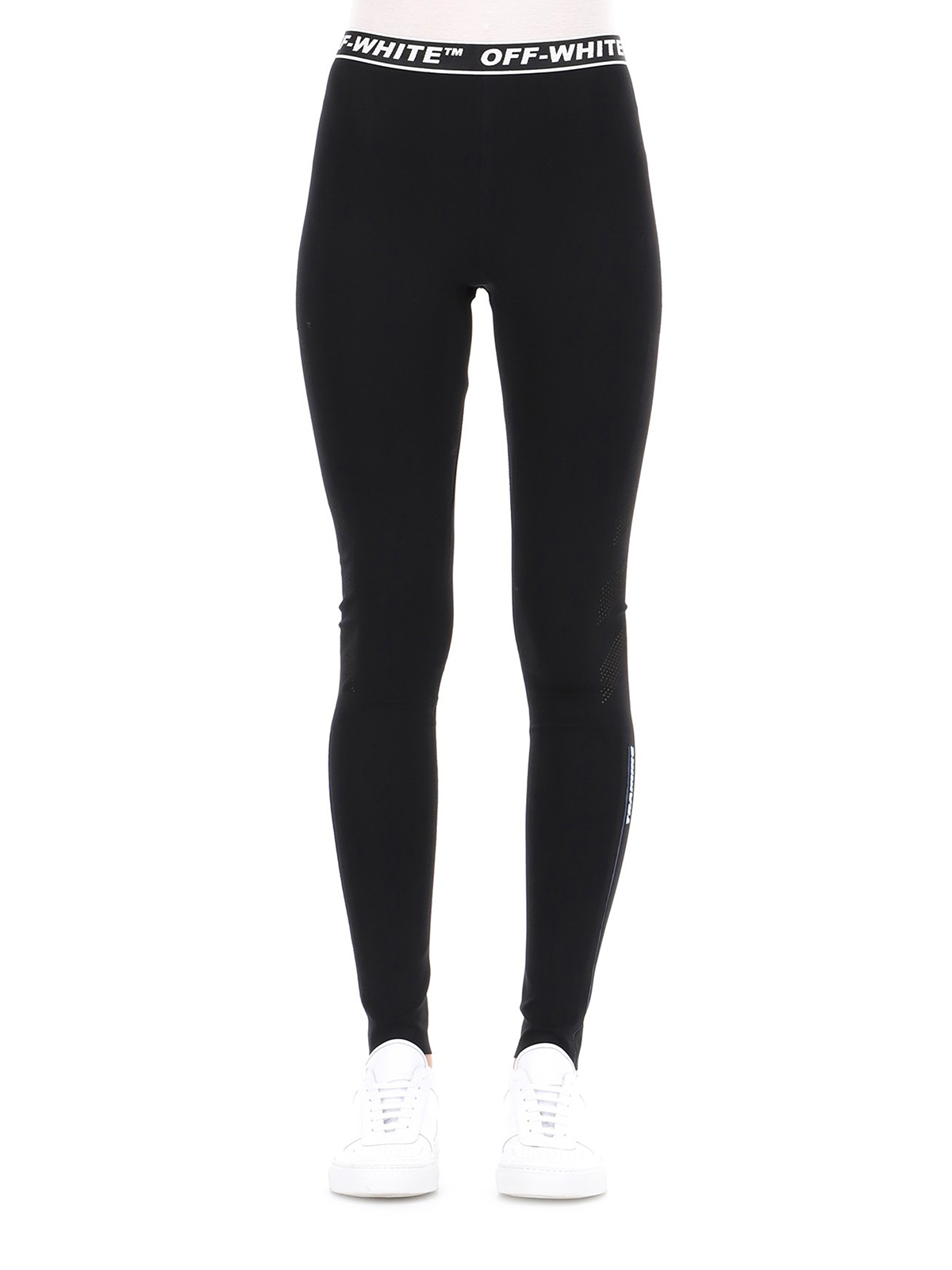 Leggings Off-White - Black logoed leggings - OWCD009F189290531000