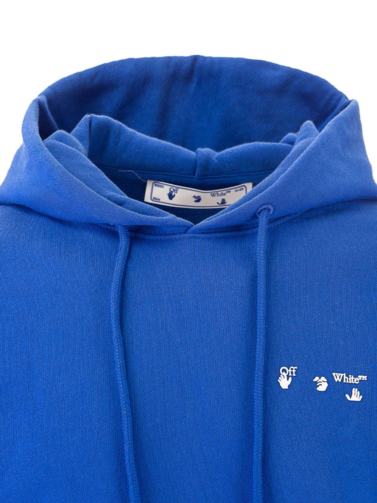 kalv trojansk hest lugt Sweatshirts & Sweaters Off-White - Diag Logo hoodie in blue -  OMBB034S21FLE0024501