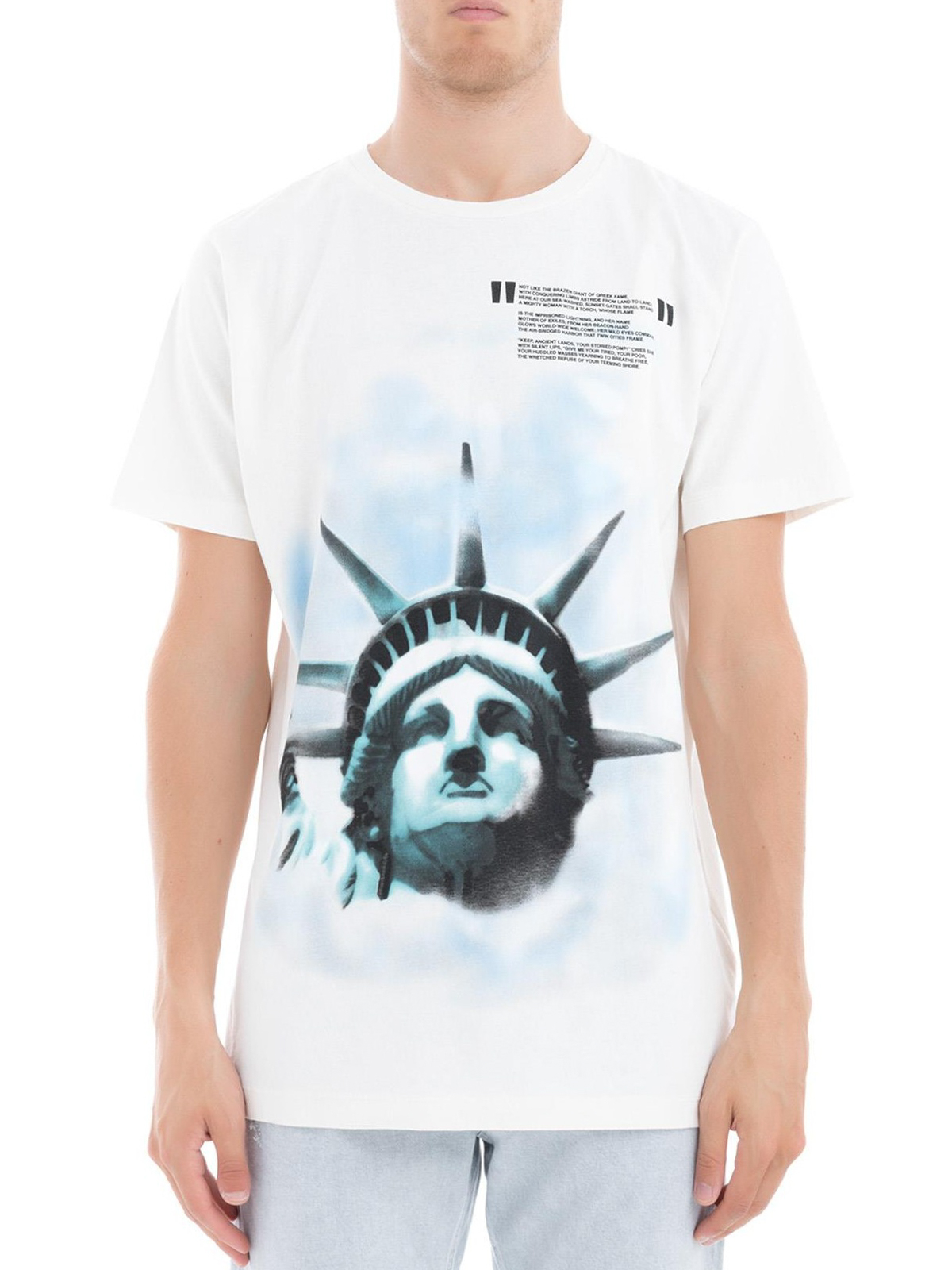 Off-White - Liberty jersey T-shirt - OMAA027E181850150210