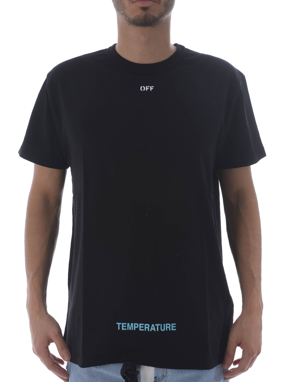 Skælde ud konstant bandage T-shirts Off-White - Temperature black T-shirt - OMAA002S181850861001