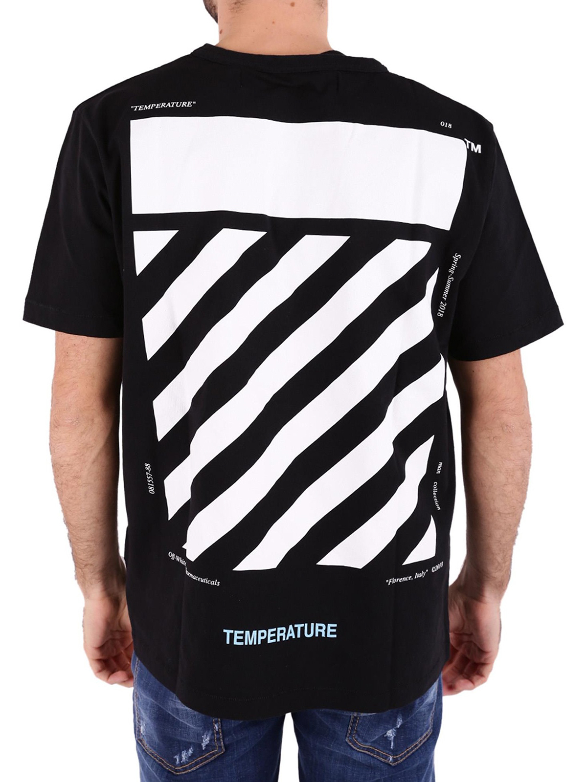 ネックUネックoff white Tシャツ TEMPERATURE - Tシャツ/カットソー