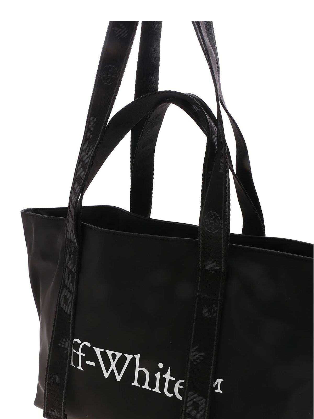 Black off white tote bag new arrivals