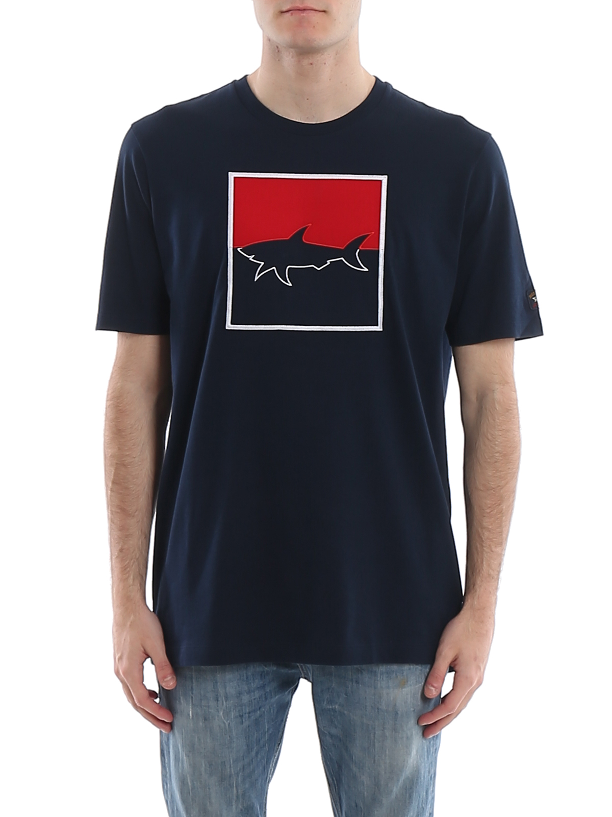 Paul & Shark Shark logo embroidery jersey T-shirt|E20P1024013