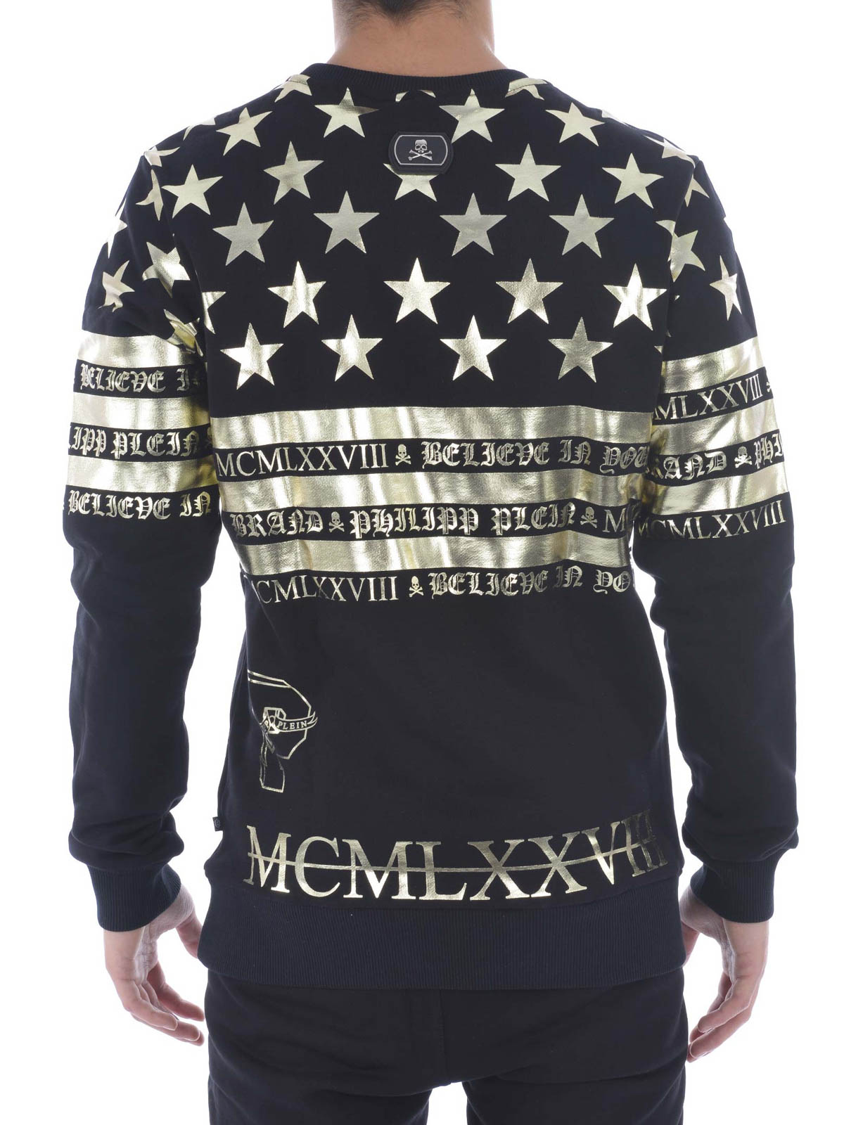 fusión Inmoralidad profundo Sweatshirts & Sweaters Philipp Plein - AMERICAN GANG COTTON SWEATSHIRT -  HM632837216