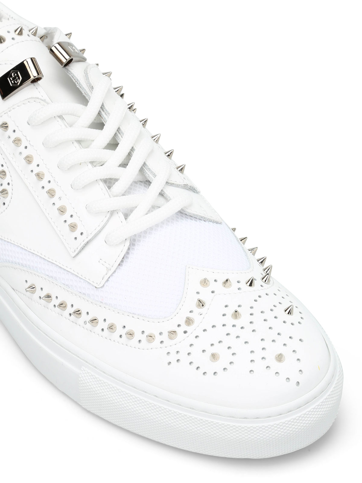 Philipp Plein Fyn studded leather sneakers - Men|MSC0016PLE008N01