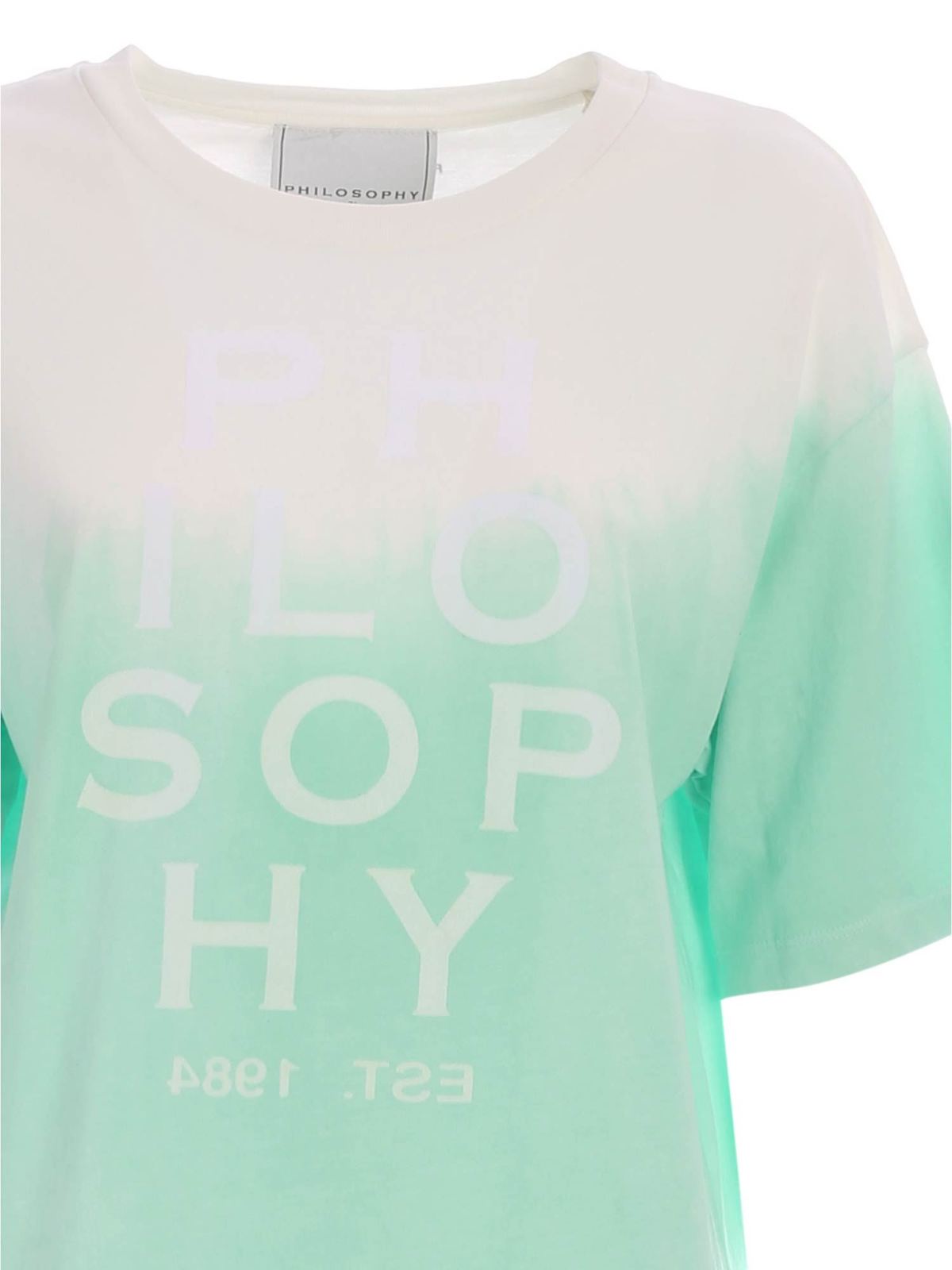 Shop Philosophy Di Lorenzo Serafini Faded Effect T-shirt In Green
