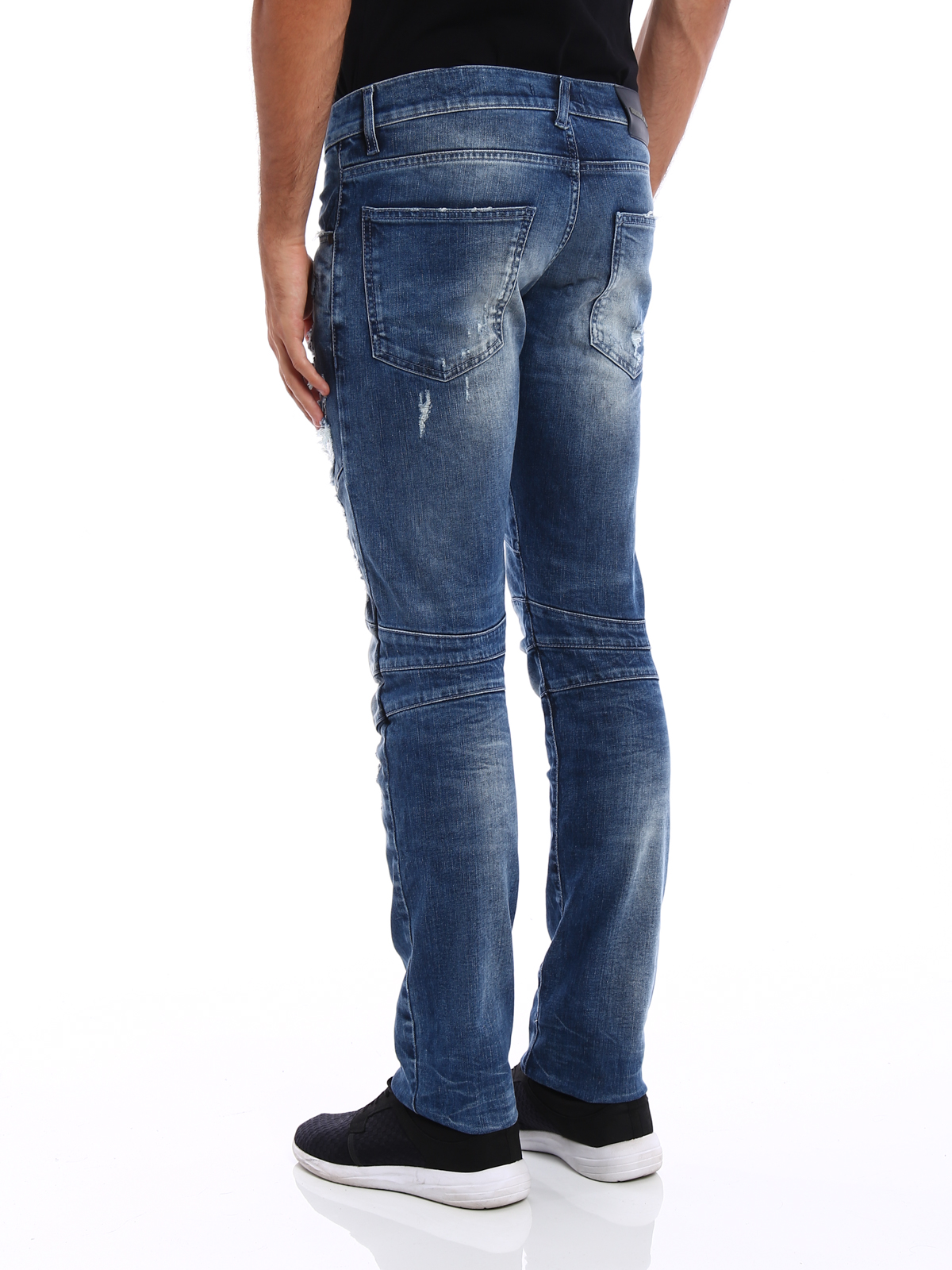 Formand Australien lån Straight leg jeans Pierre Balmain - Biker inspired distressed jeans -  HP57205J57260725