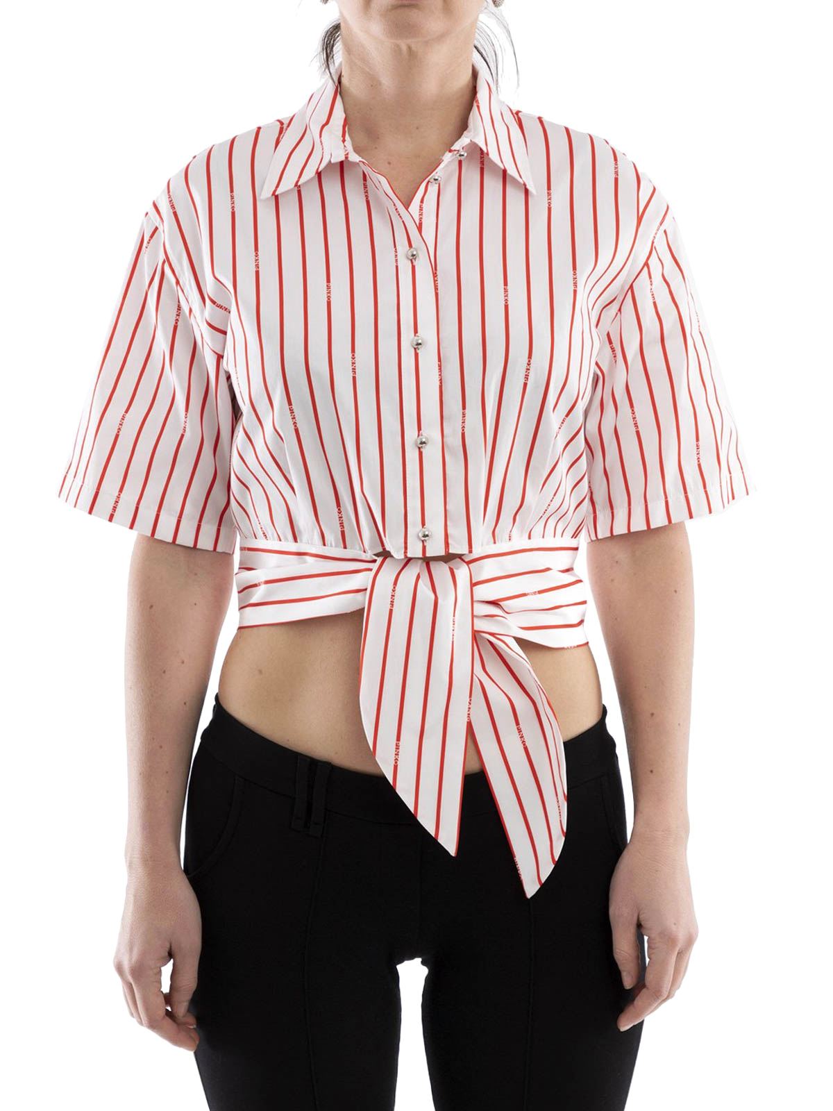 PINKO 売れ筋商品|||ピンコ シャツ トップス レディース Shirts Red Pinko - Blouse Shirt Williamson in Shiny Silk - Red - Shirt