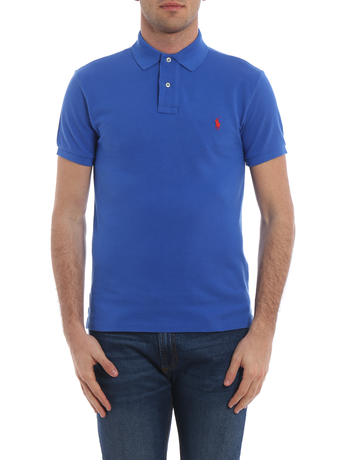 Polo shirts Polo Ralph Lauren - Logo royal blue pique cotton polo