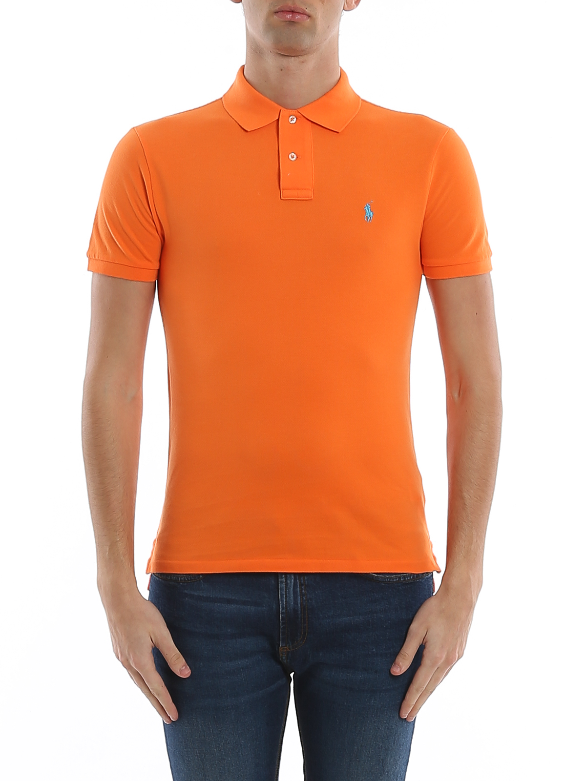 verlegen Alvast kassa Polo shirts Polo Ralph Lauren - Orange cotton logo embroidery polo shirt -  710795080026