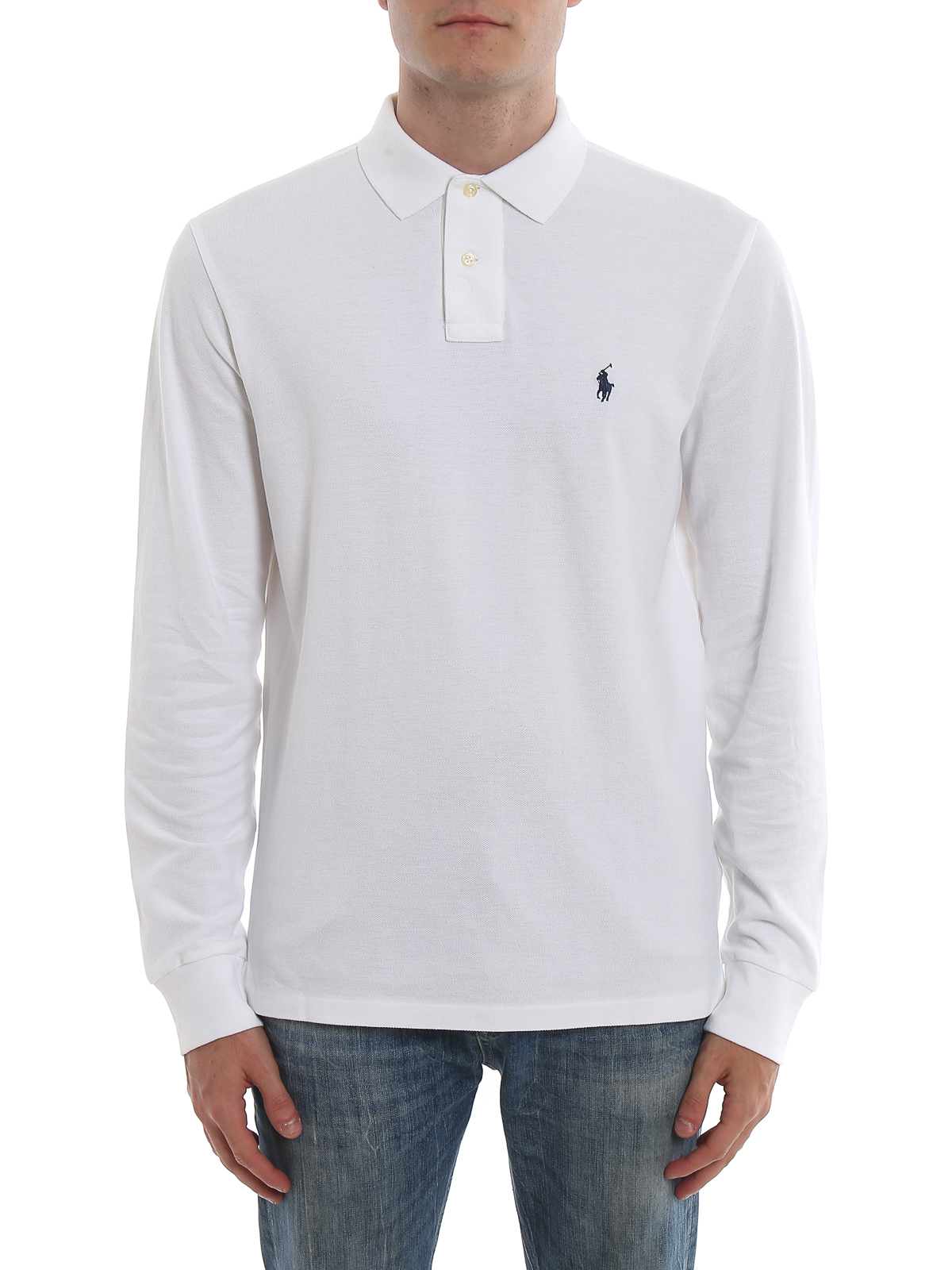bonen Vaardigheid uitlijning Polo shirts Polo Ralph Lauren - White long sleeve cotton polo - 710680790001