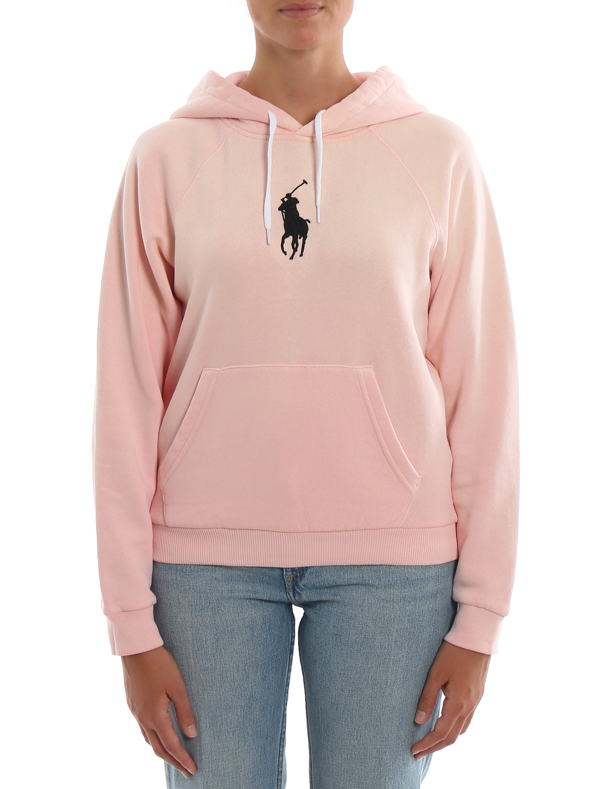 Sweatshirts Sweaters Polo Ralph - Embroidered logo cotton fleece hoodie 211744525007