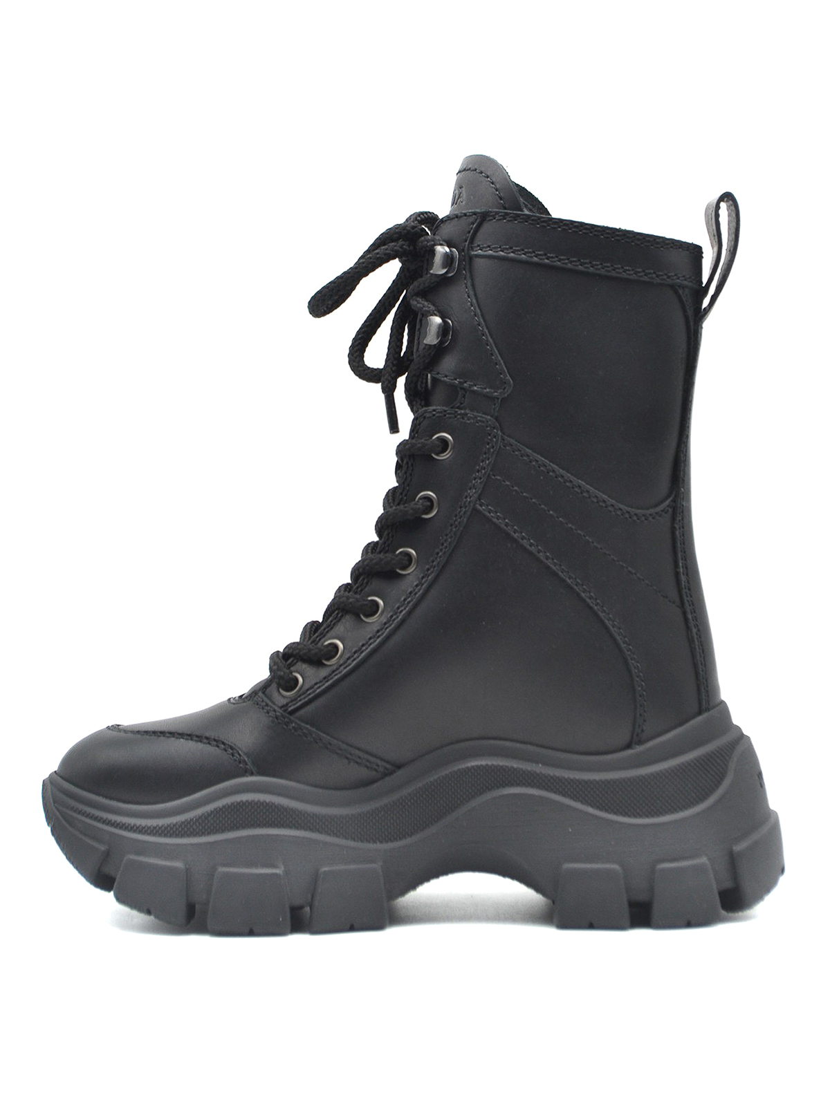 Prada Lace-up leather combat boots - Black | 1U730L3B4ZF0002