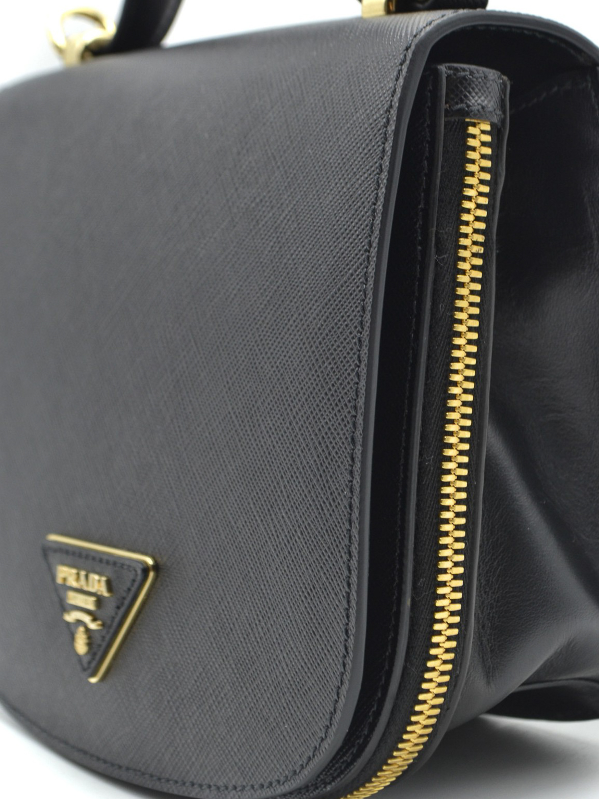 Prada Odette Leather Backpack in Black