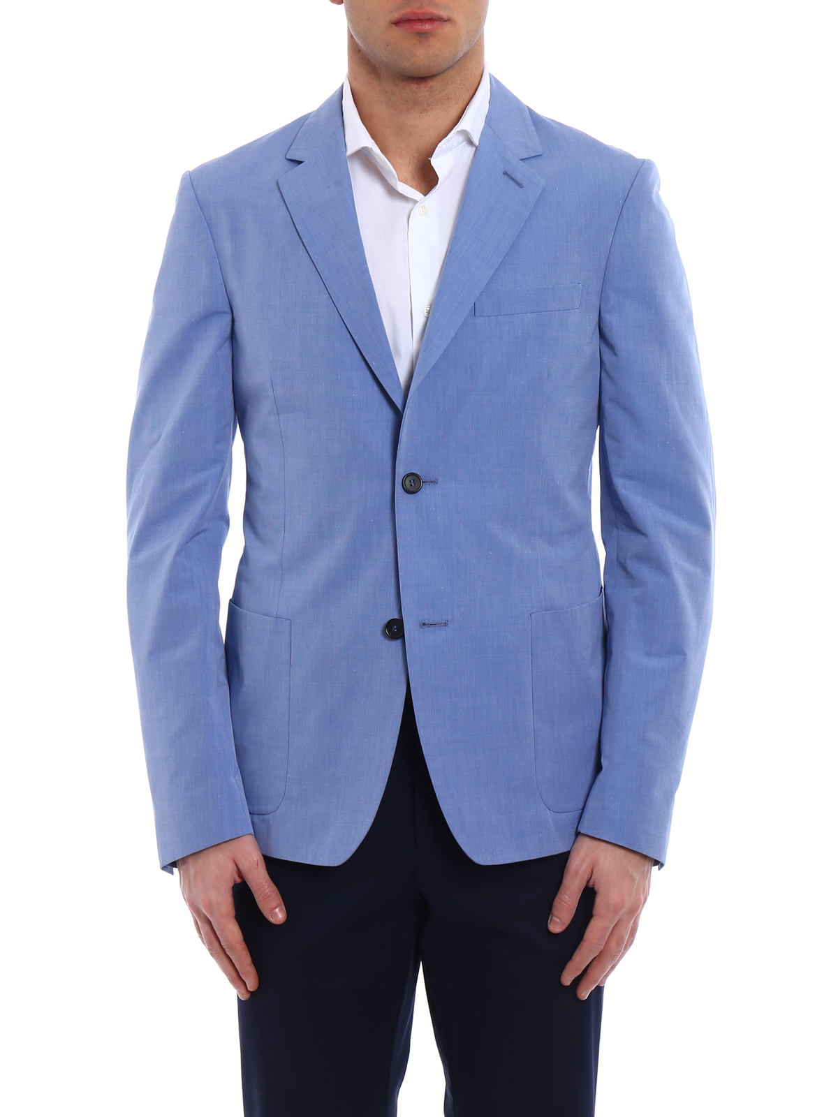 Prada Light blue cotton blazer - Light Blue - Men