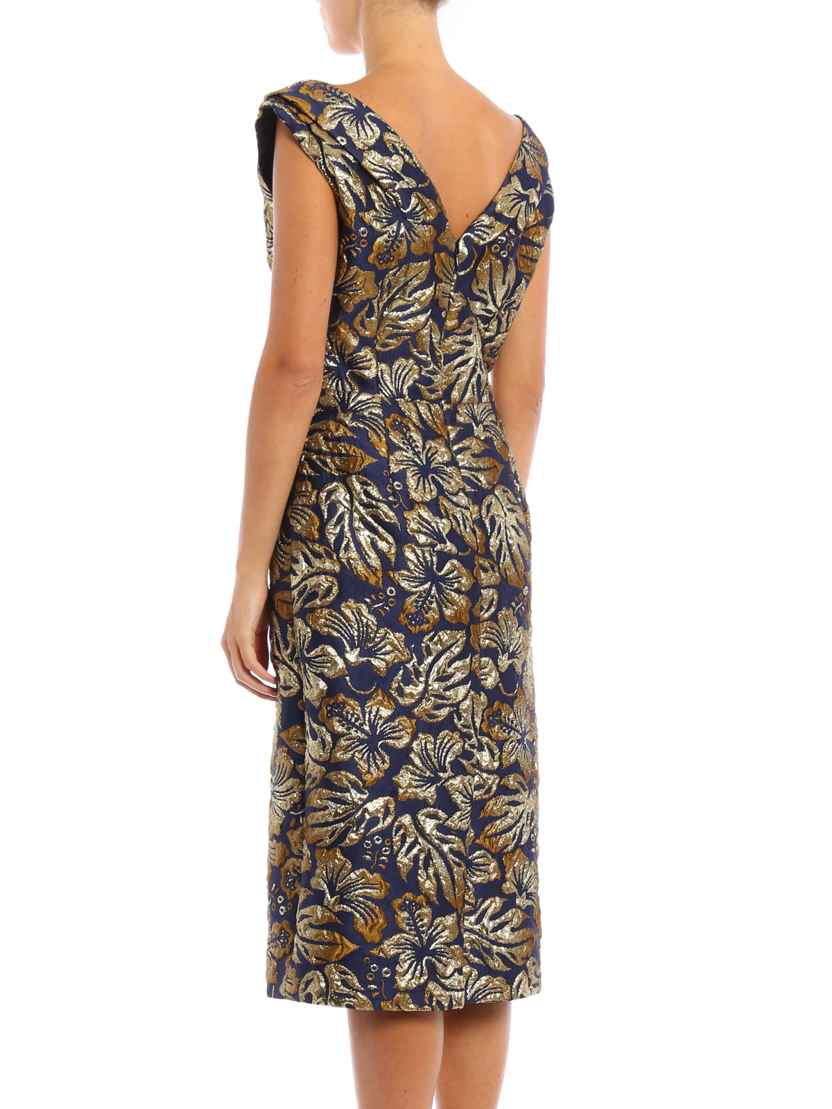 slim fit dress slacks Prada Silver and Gold Sequin Dress main image 0