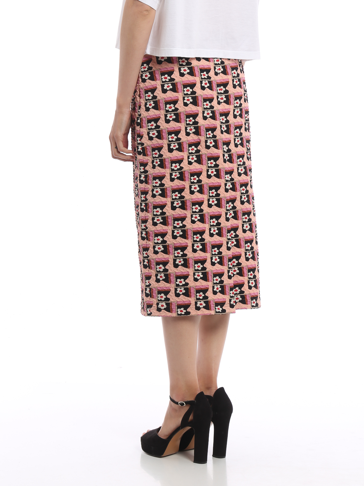 Knee length skirts & Midi Prada - Cloquet jacquard pencil skirt 