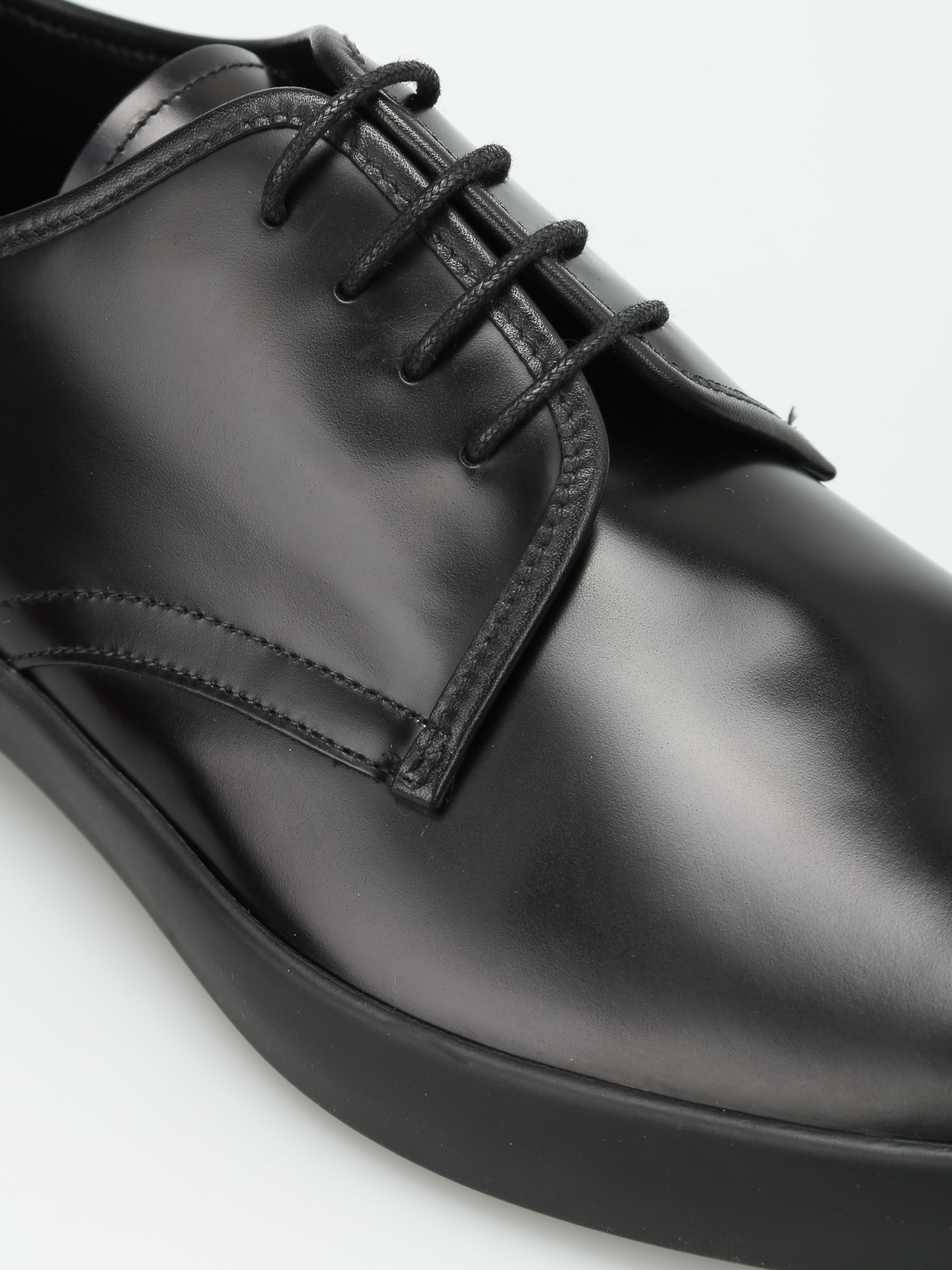 Lace-ups Prada - Brushed leather Derby -