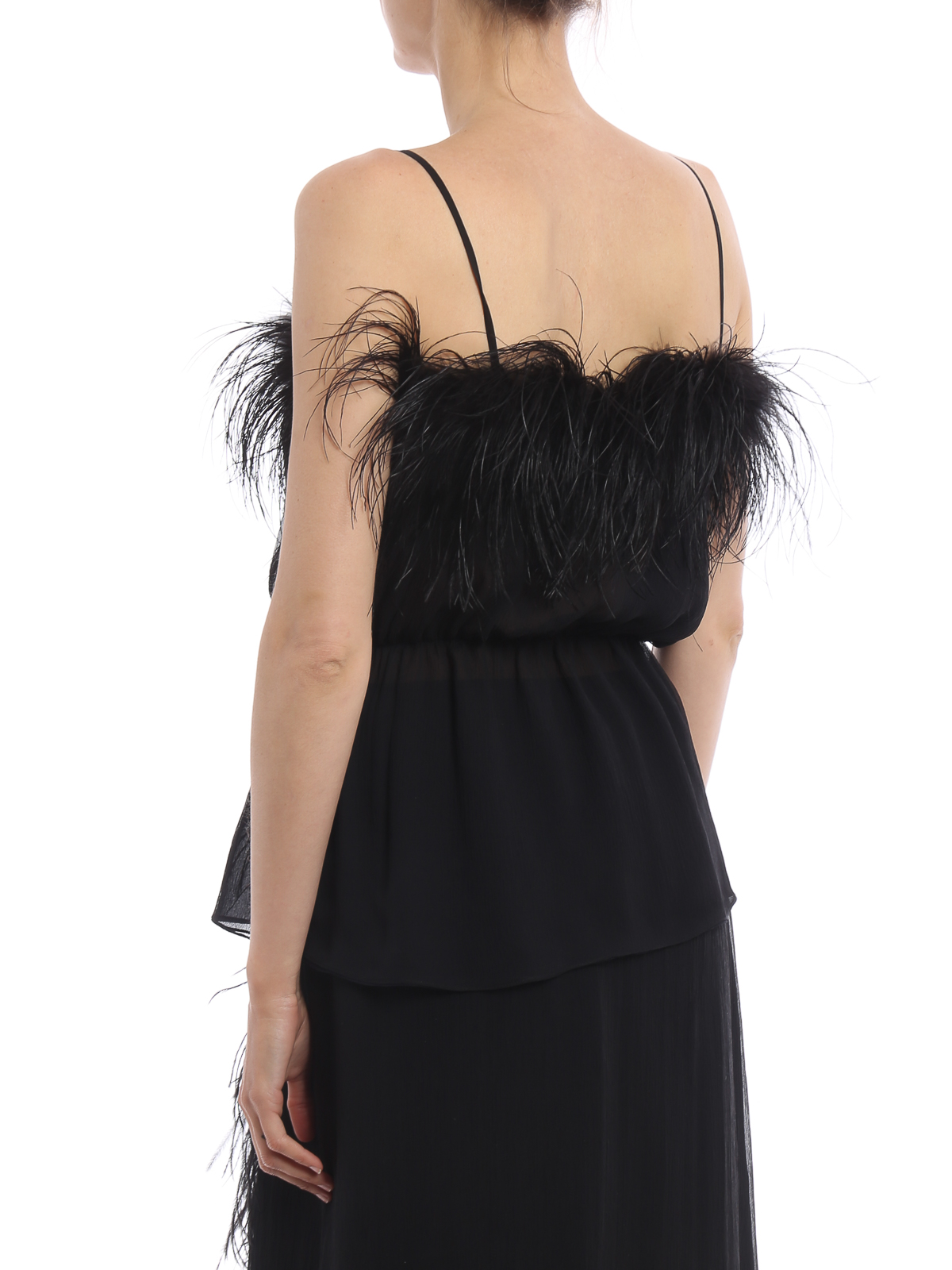 Prada feather dress hotsell