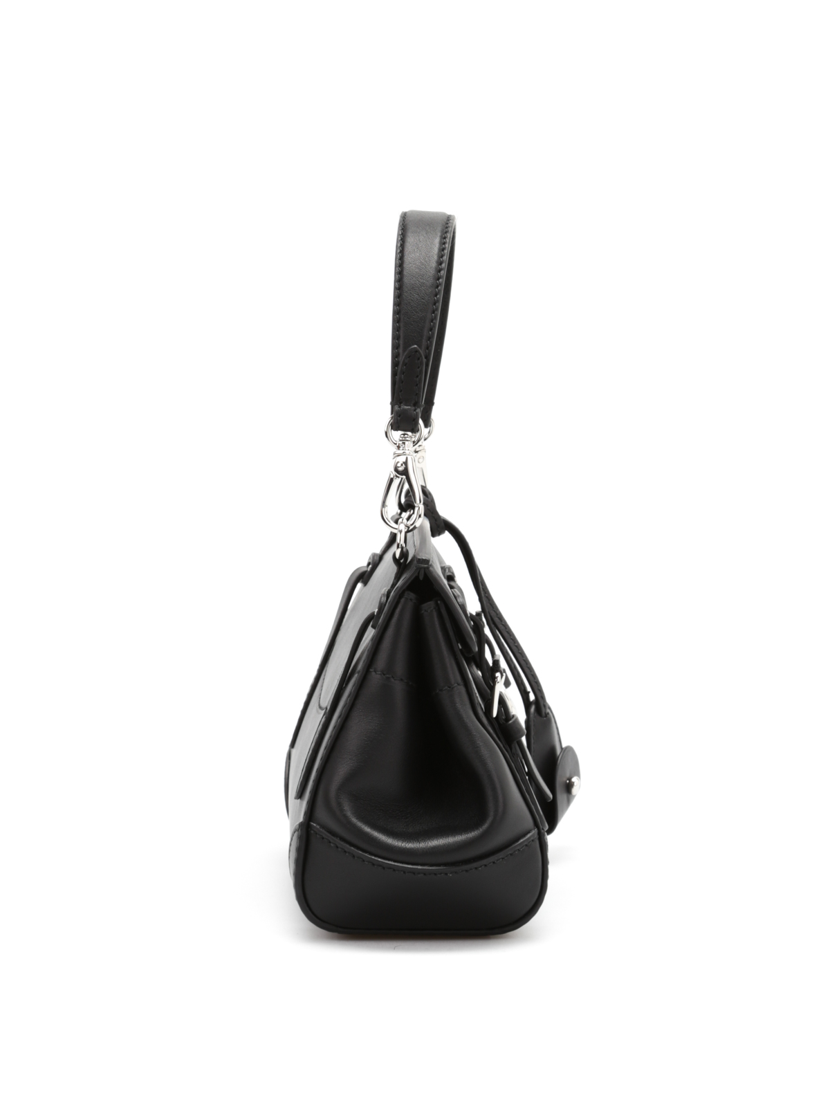 Ralph Lauren White/Black Canvas and Leather Ricky Tote Ralph Lauren