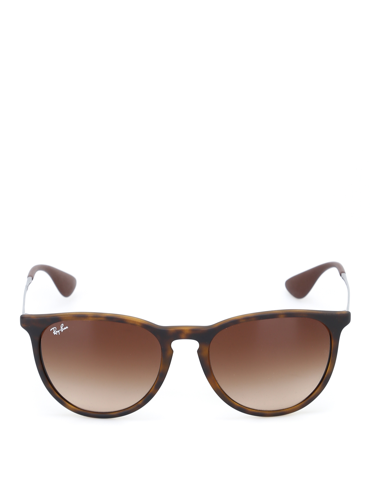 Shop Ray Ban Erika Satinized Tortoise Sunglasses In Brown