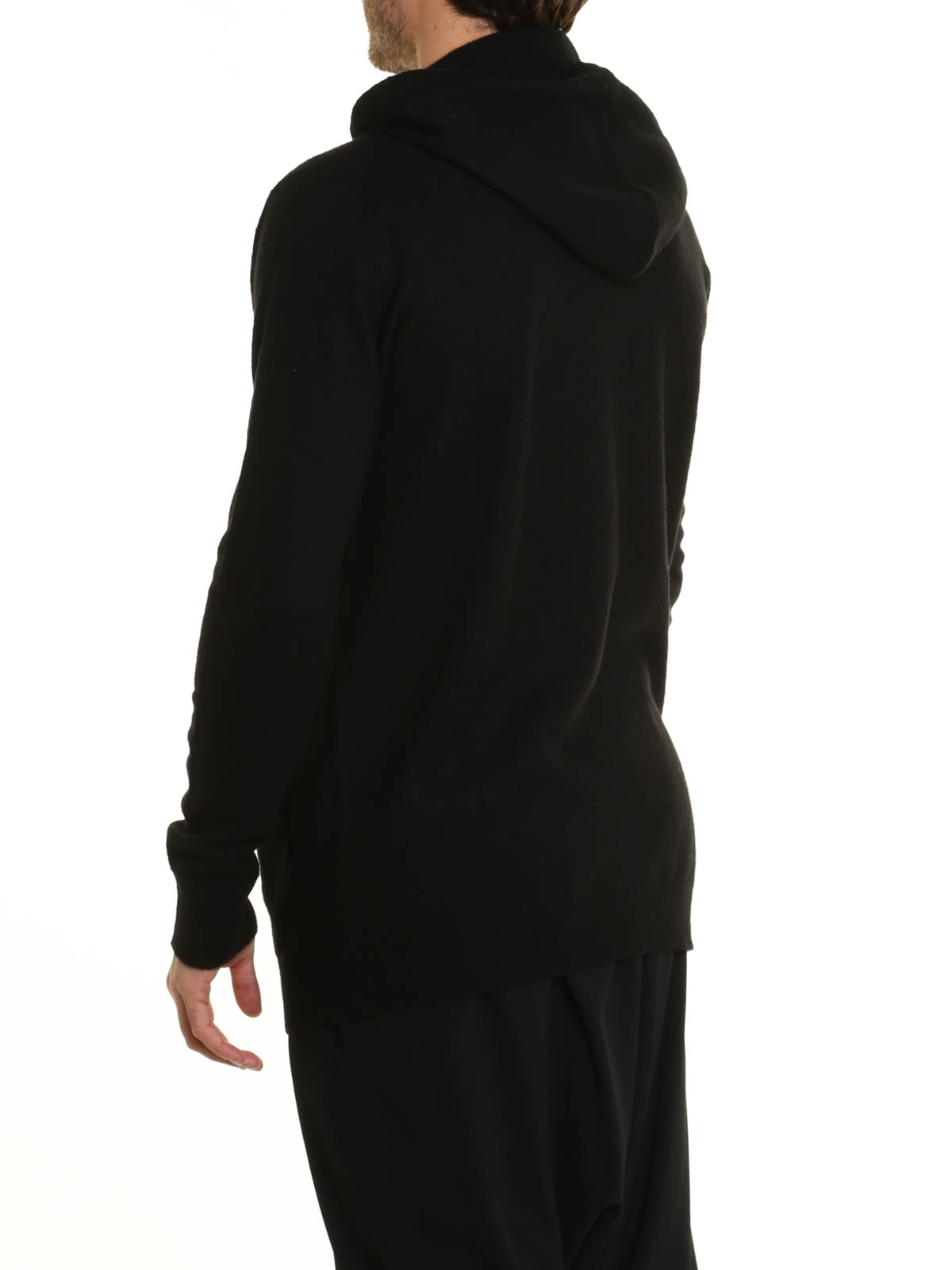 Rick Owens Cashmere zipped cardigan - Black - Men|RU17S9614WSB09