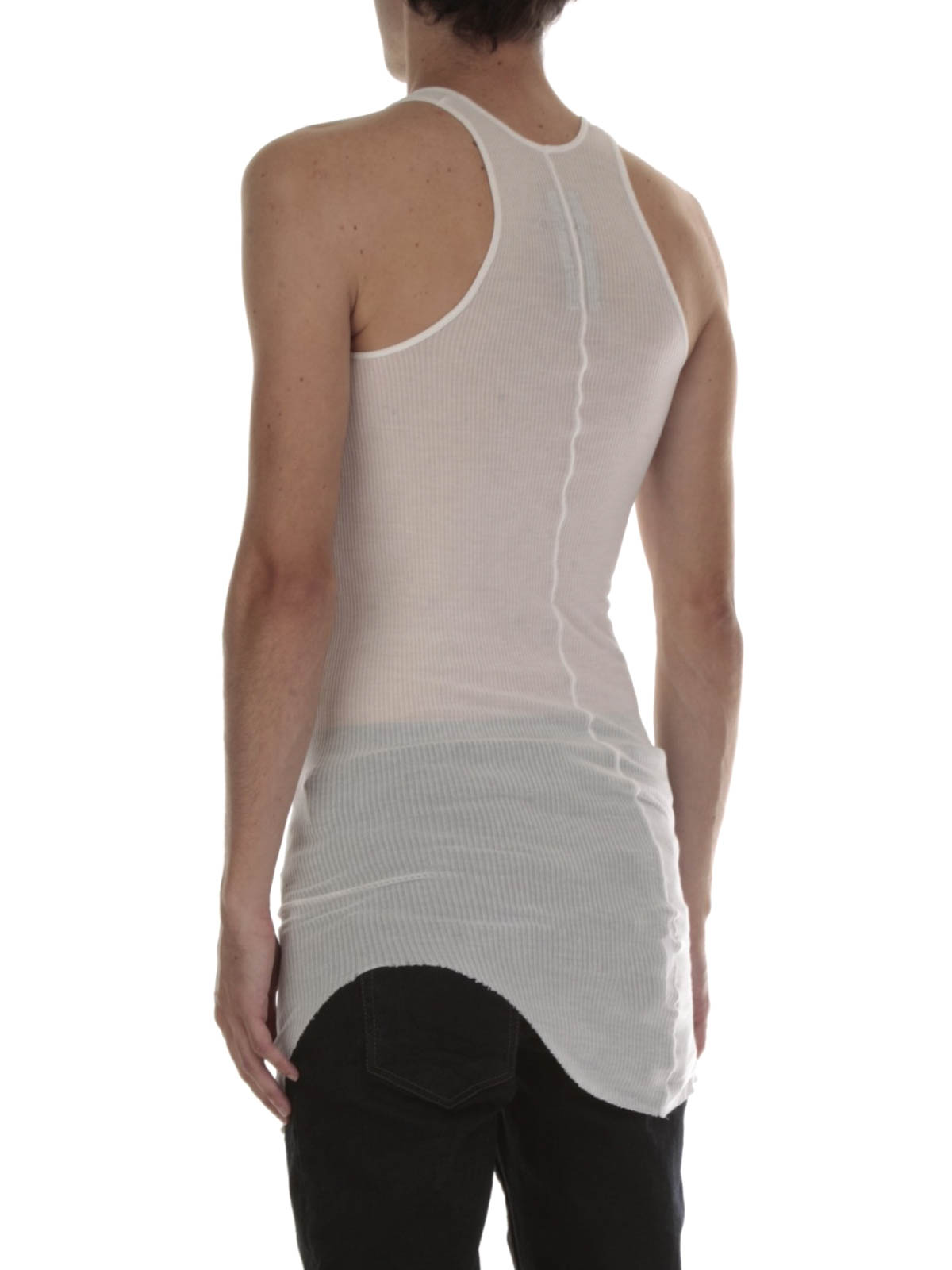 Tops & Tank tops Rick Owens - Basic ribbed silk blend tank top