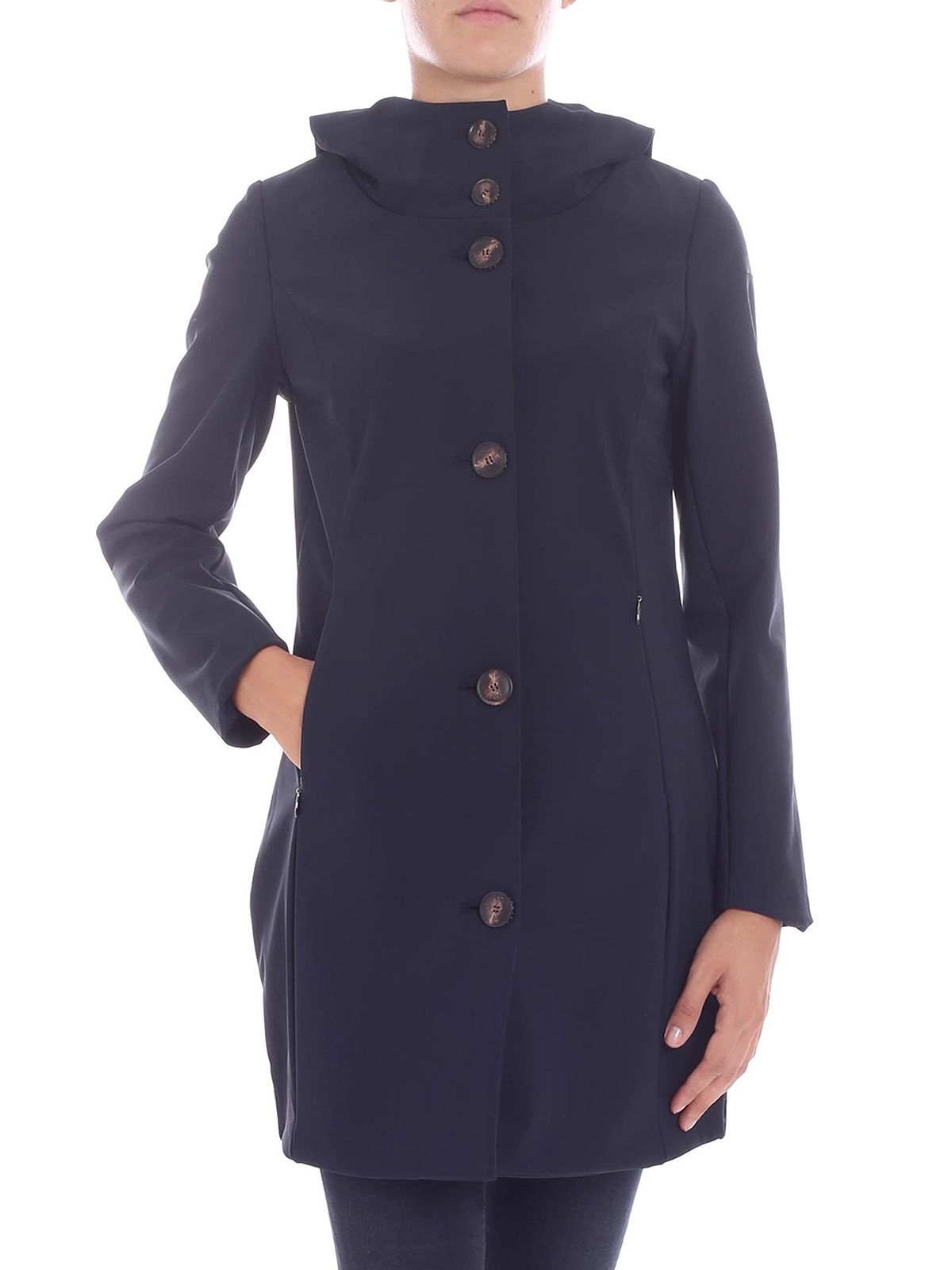 Parkas RRD Roberto Ricci Designs - Thermo Parka Lady navy nylon coat -  W1853460