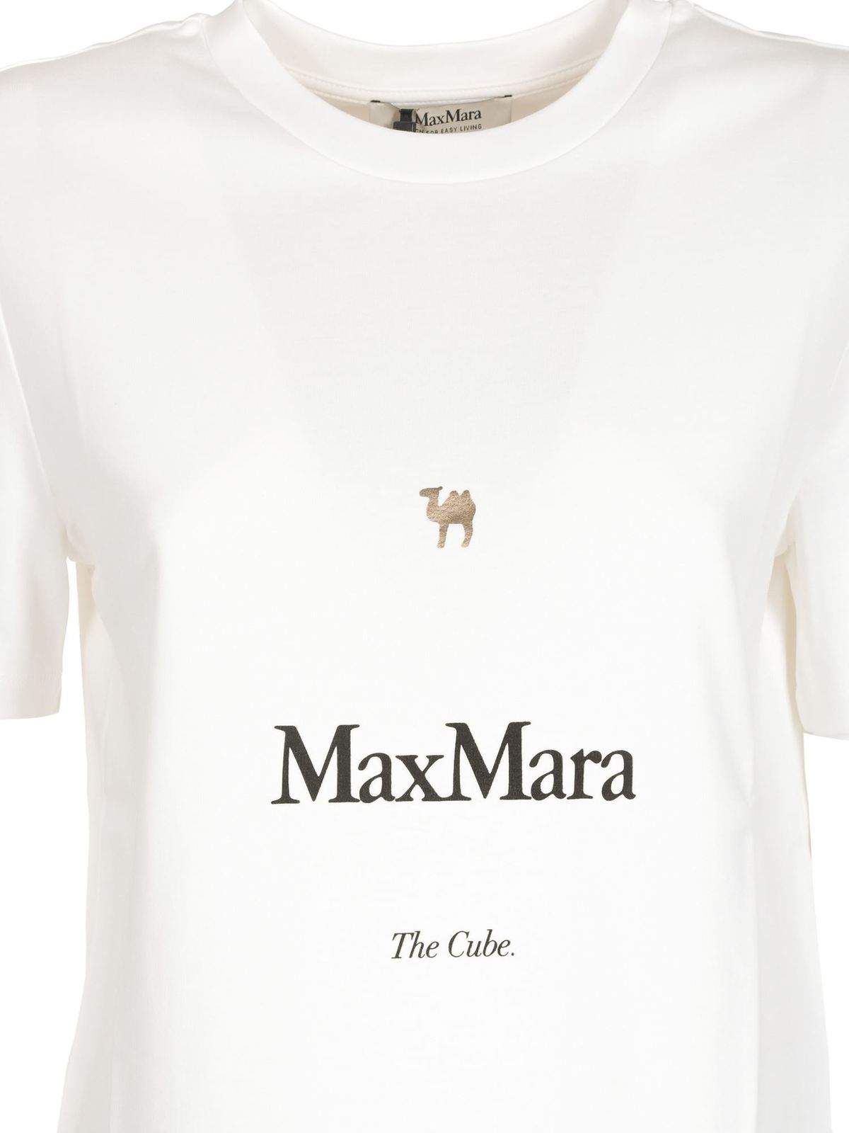 新品すぐ発送S Max Mara CUBE ONDAメタリックロゴTシャツL白Tシャツ ...