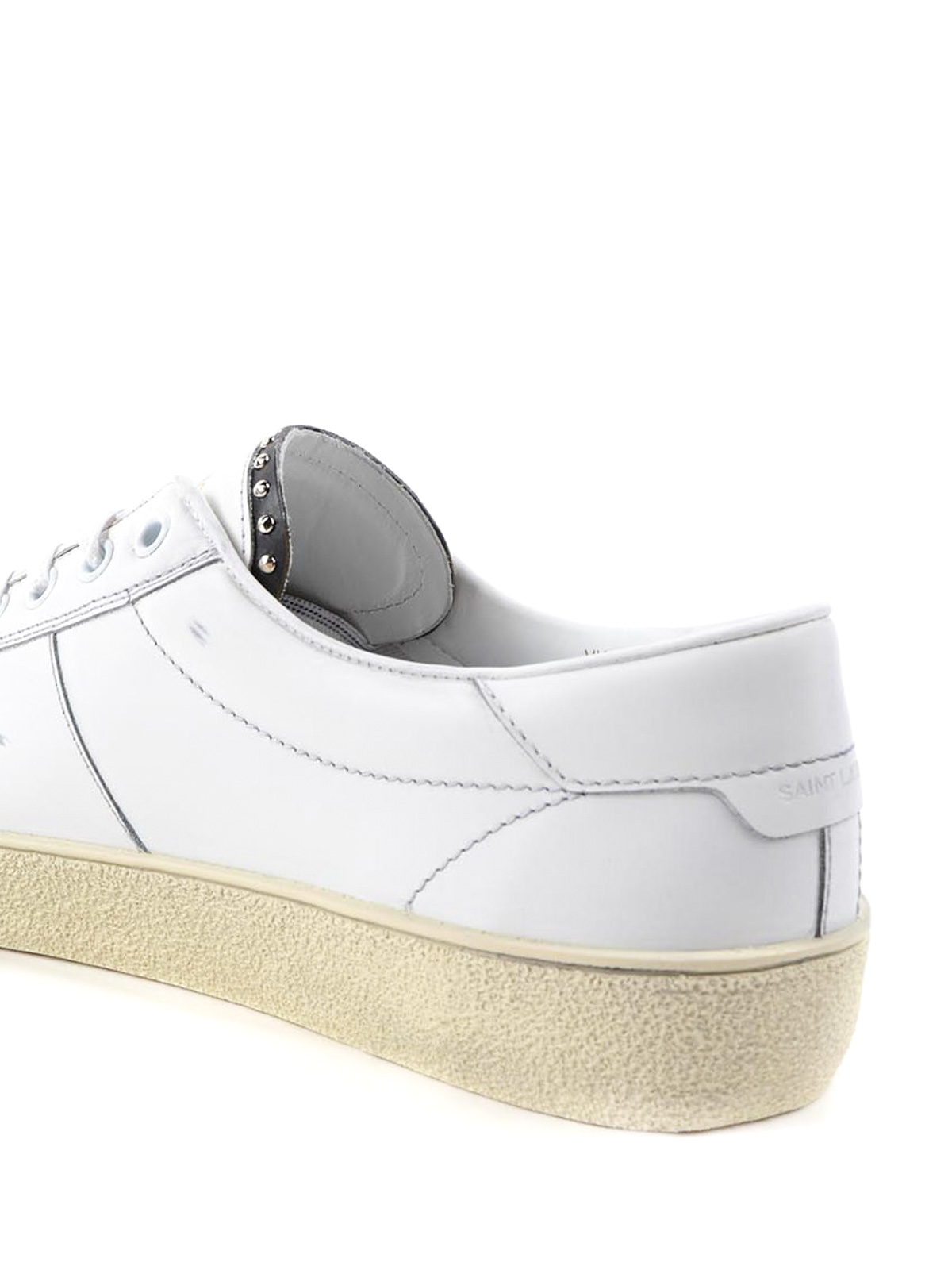 Saint Laurent Micro studs leather sneakers - Men|458946CN4NN9013