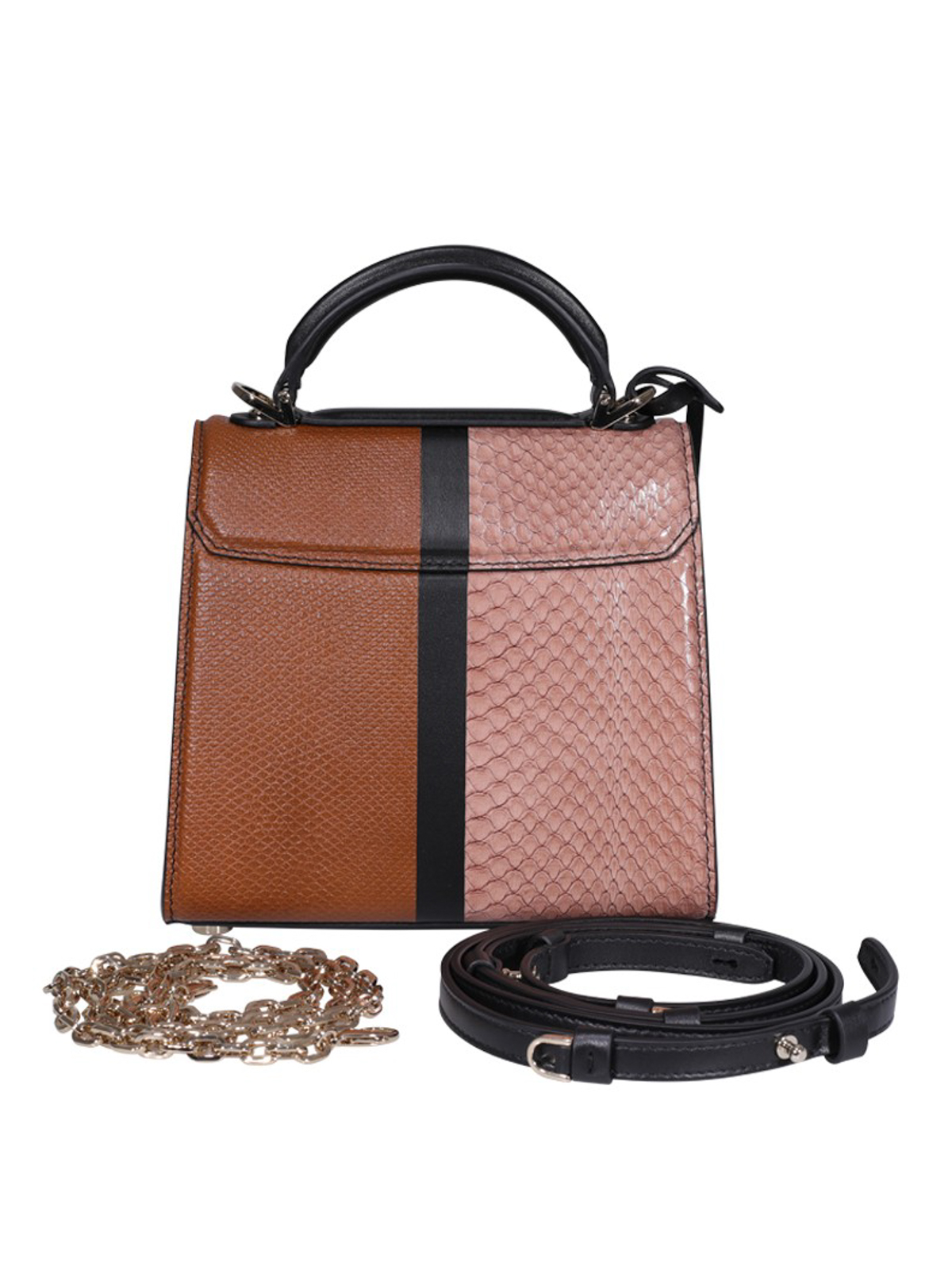 Ferragamo Boxyz python print leather mini bag | 21H943722683