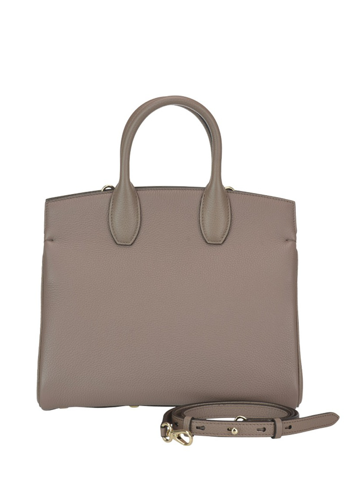Ferragamo Studio hammered leather bag - Taupe - Women|718294