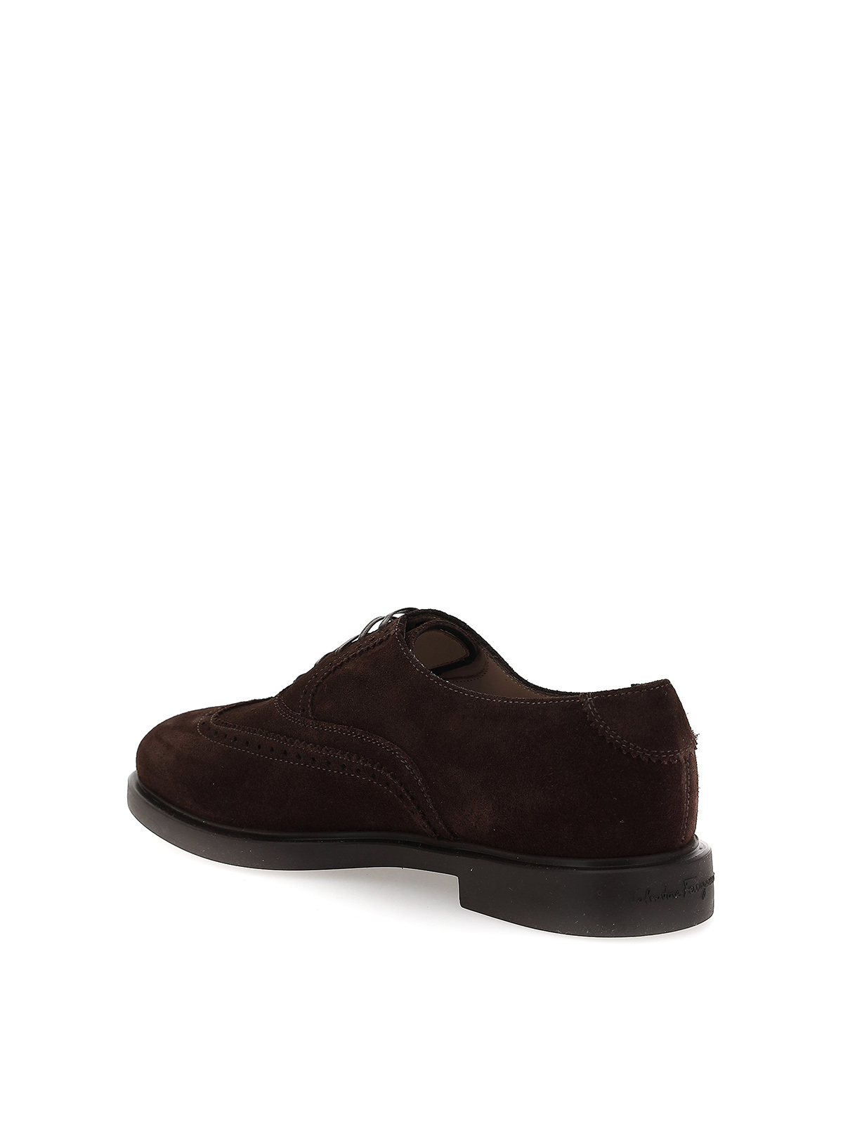 Ferragamo Suede leather lace-ups - Brown - Men|738843