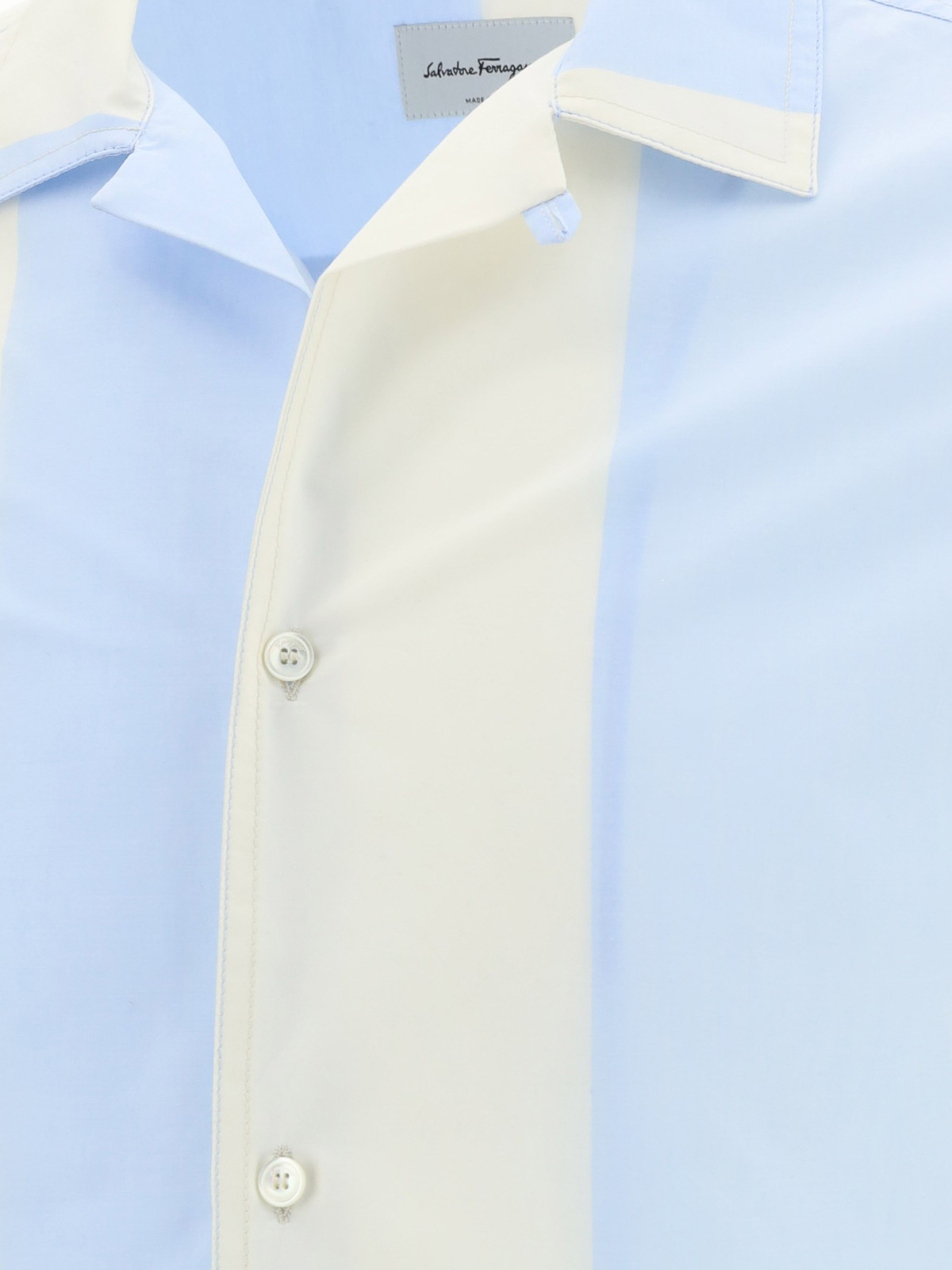Ferragamo Camisa De Rayas Blanco Hombre 742583 THEBS