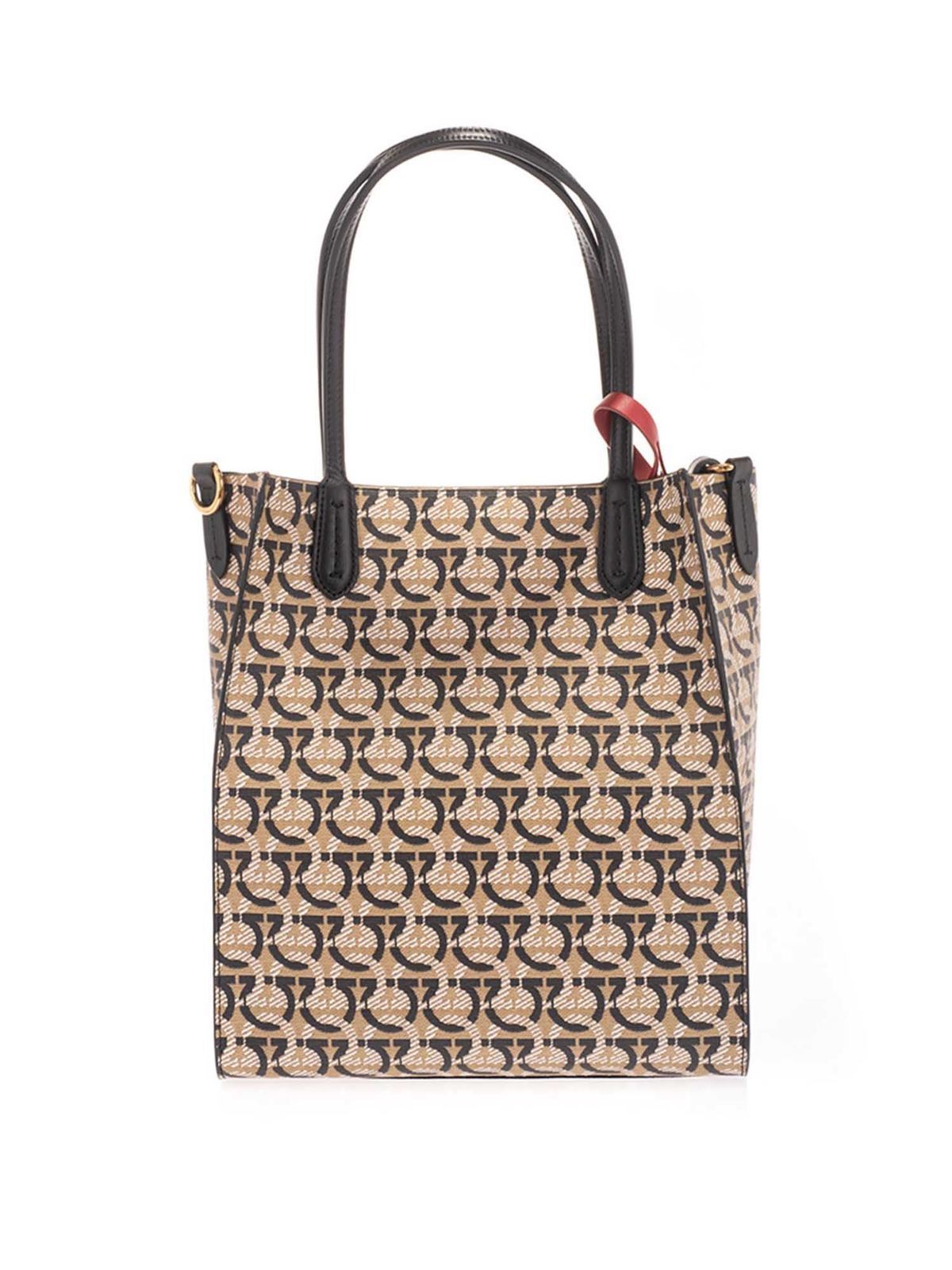 Monogram print bag hot sale