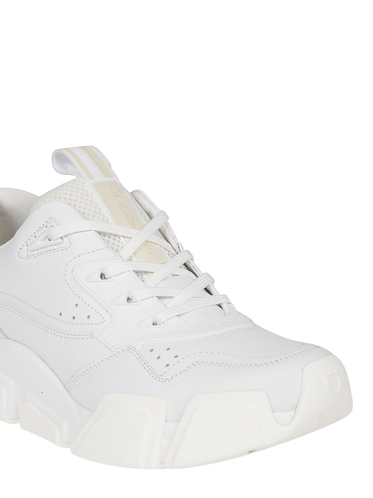 Salvatore ferragamo white sneakers hotsell