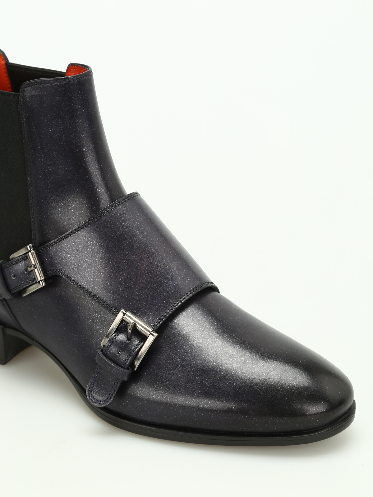 Ankle boots Santoni - Monk strap leather boots - WTNL55057SMOCAIFU82