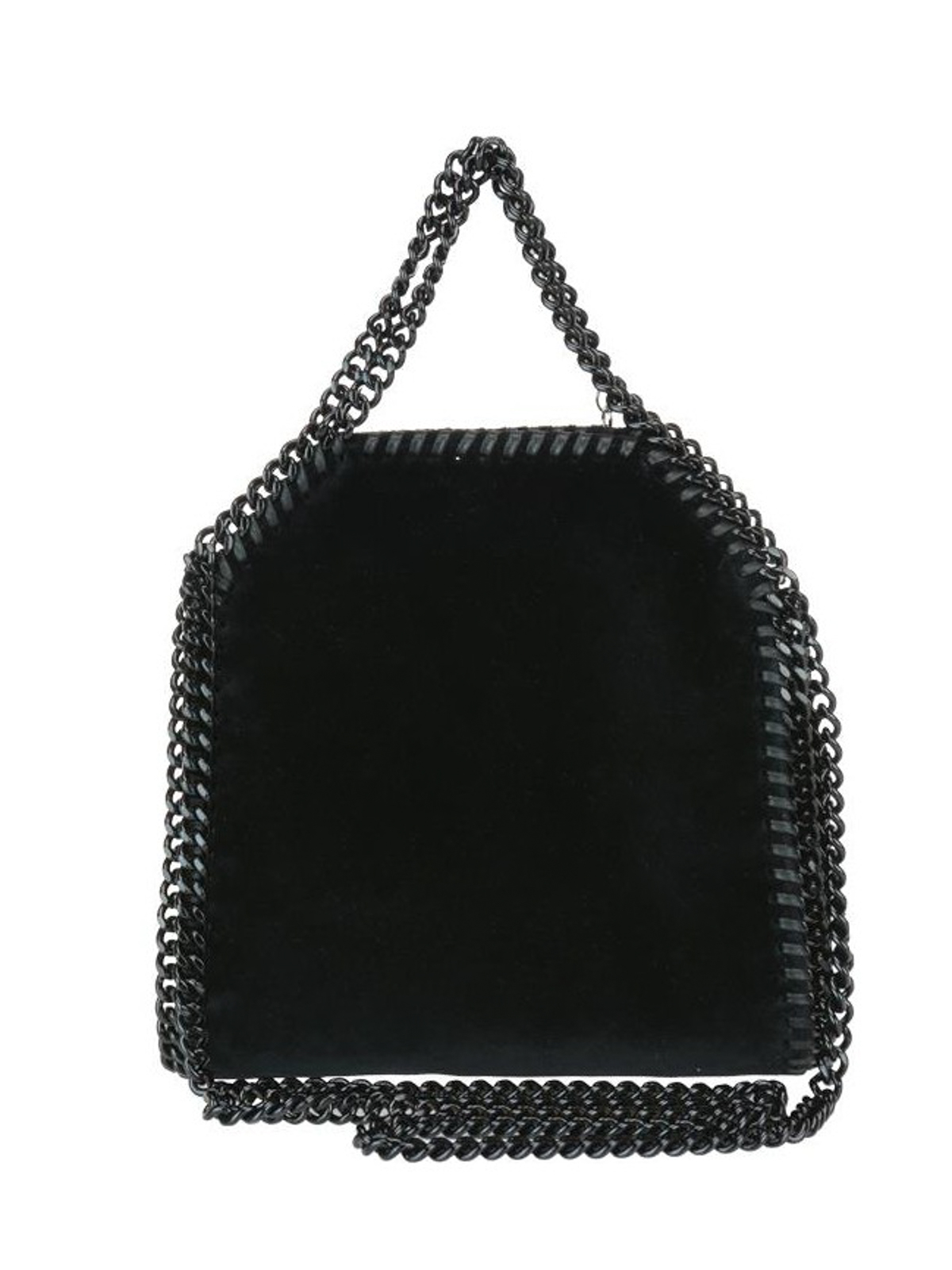 Cross body bags Stella Mccartney - Falabella Tiny black velvet bag