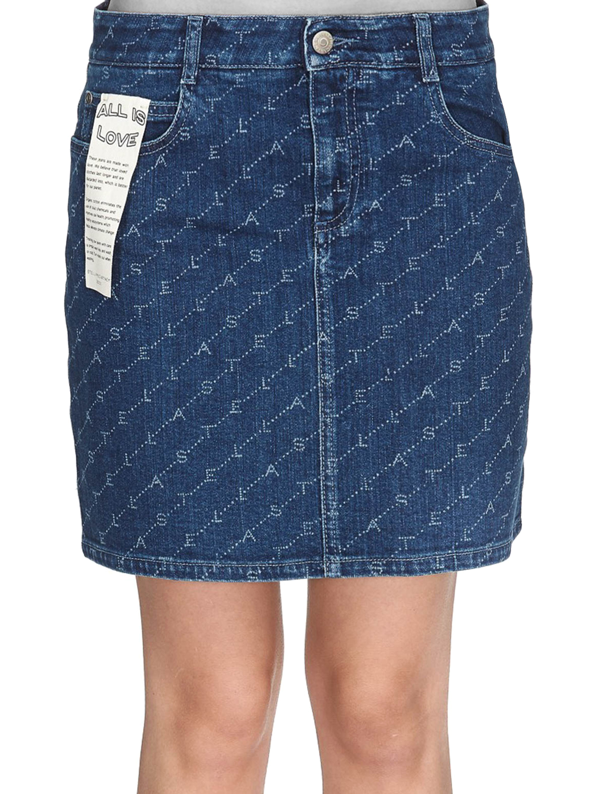 Blue Monogram Denim Skirt