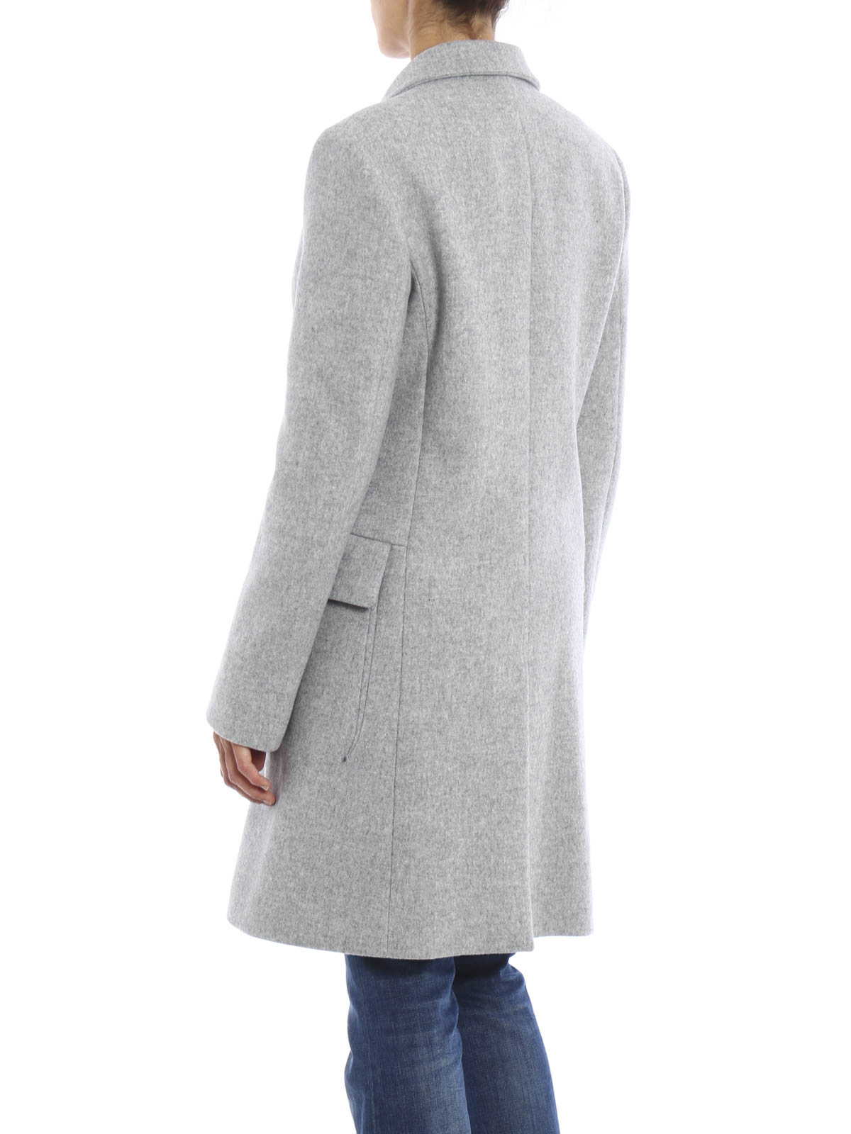 manteau gris clair femme