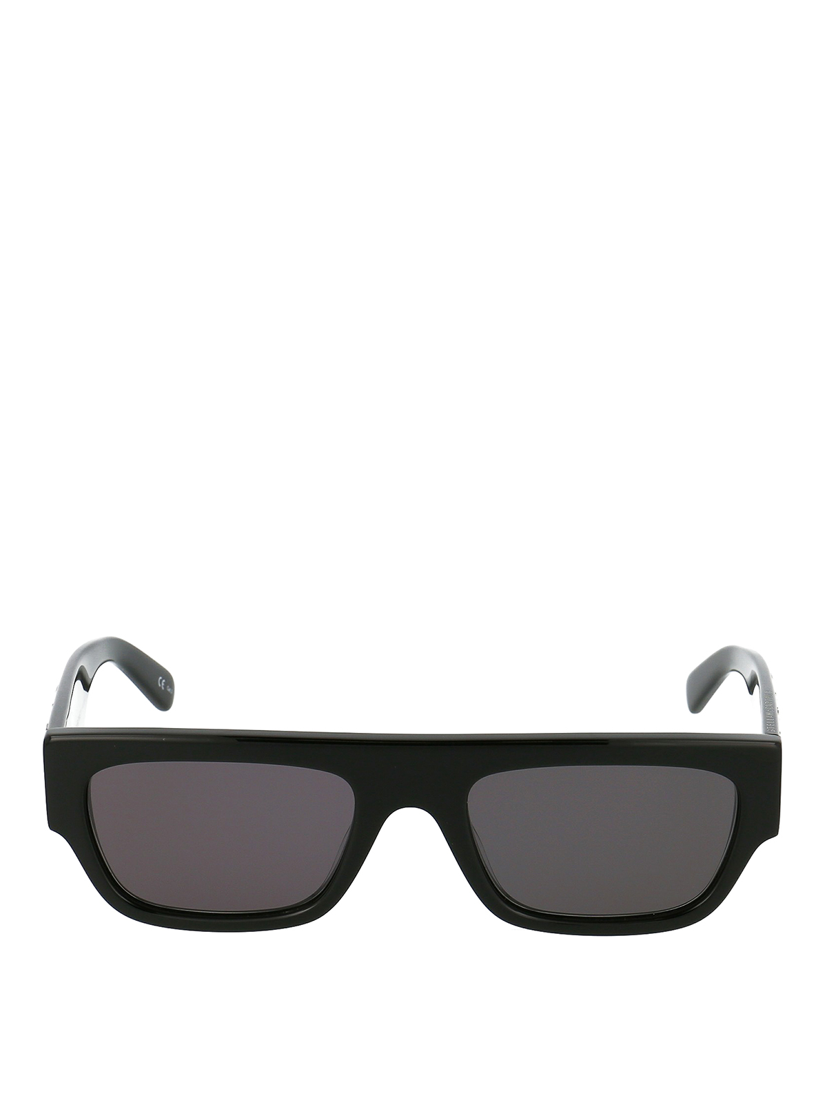 Shop Stella Mccartney Logo Print Acetate Sunglasses In Black