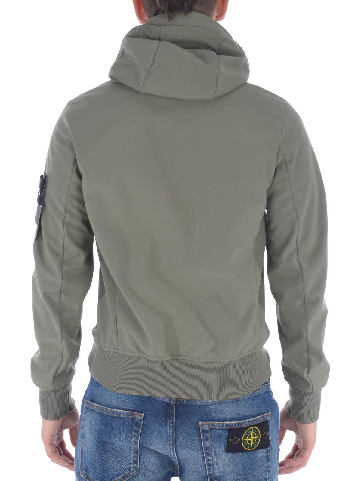 Stone Island Bomber Soft shell - ライトグレイ|Q0422V0055