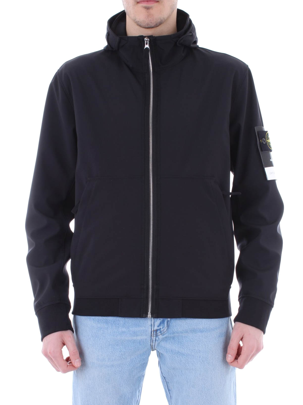 Casual jackets Stone Island - Light Soft Shell-R full-zip black ...