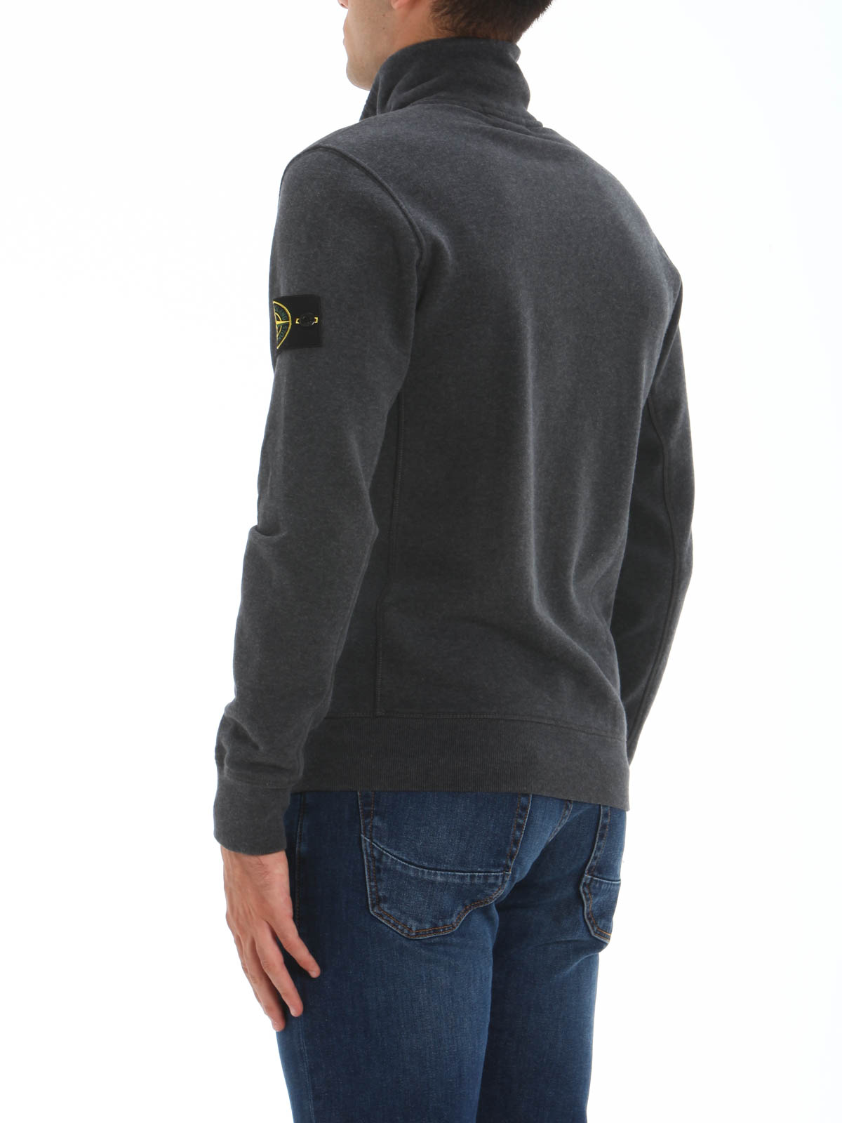 Stone Island Cotton fleece zipped sweatshirt - Men|651564820V1067